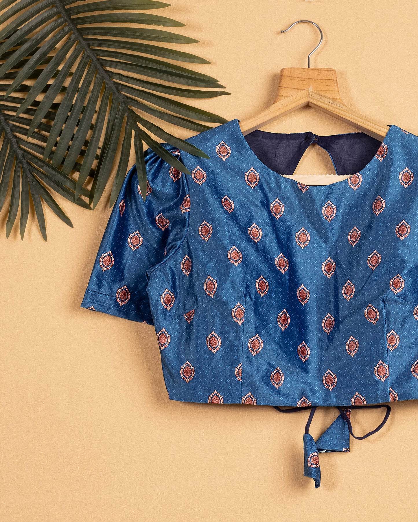 Booti Printed Backless Blouse
