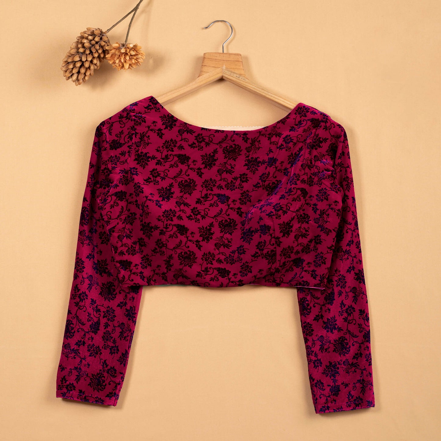 Floral Velvet Blouse