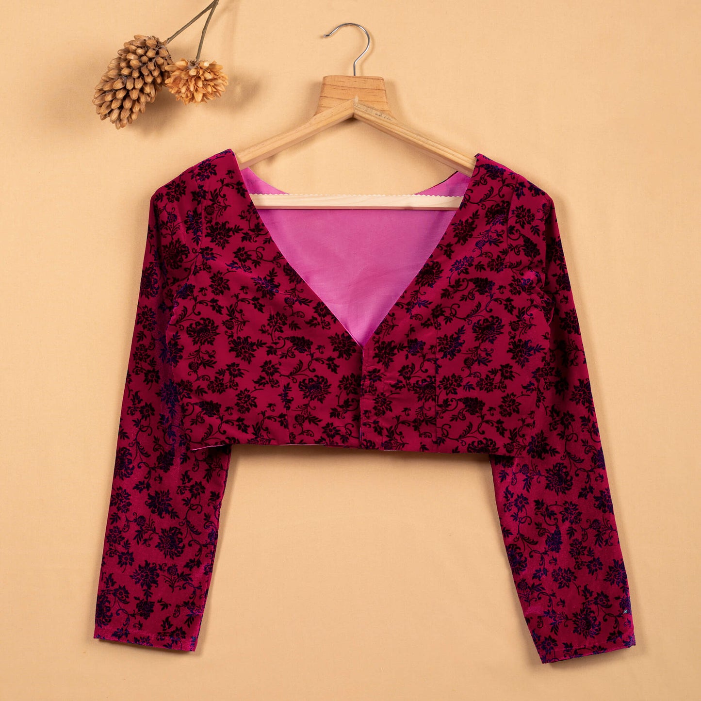 Floral Velvet Blouse