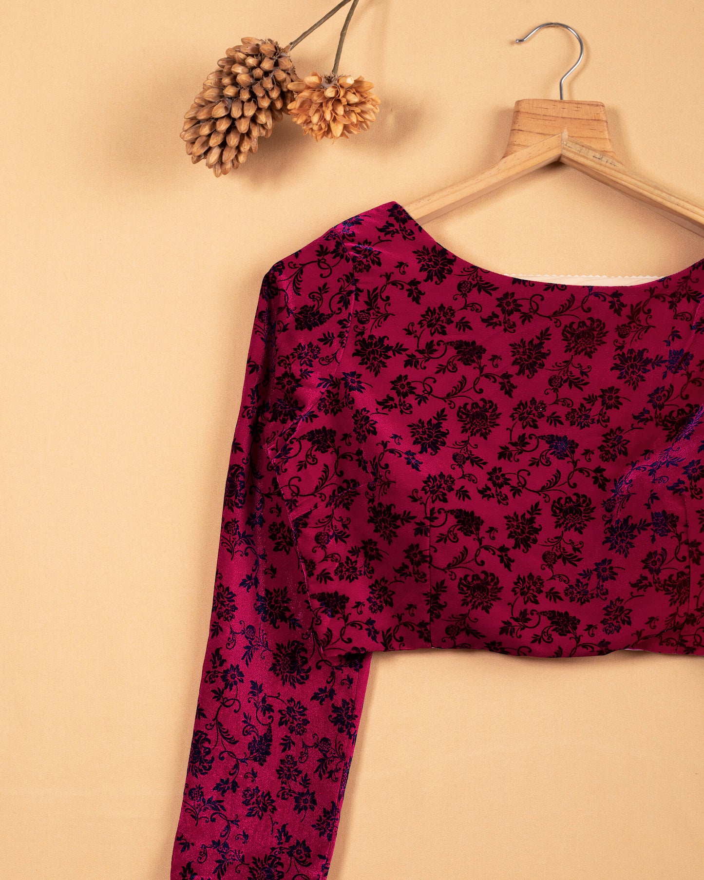 Floral Velvet Blouse