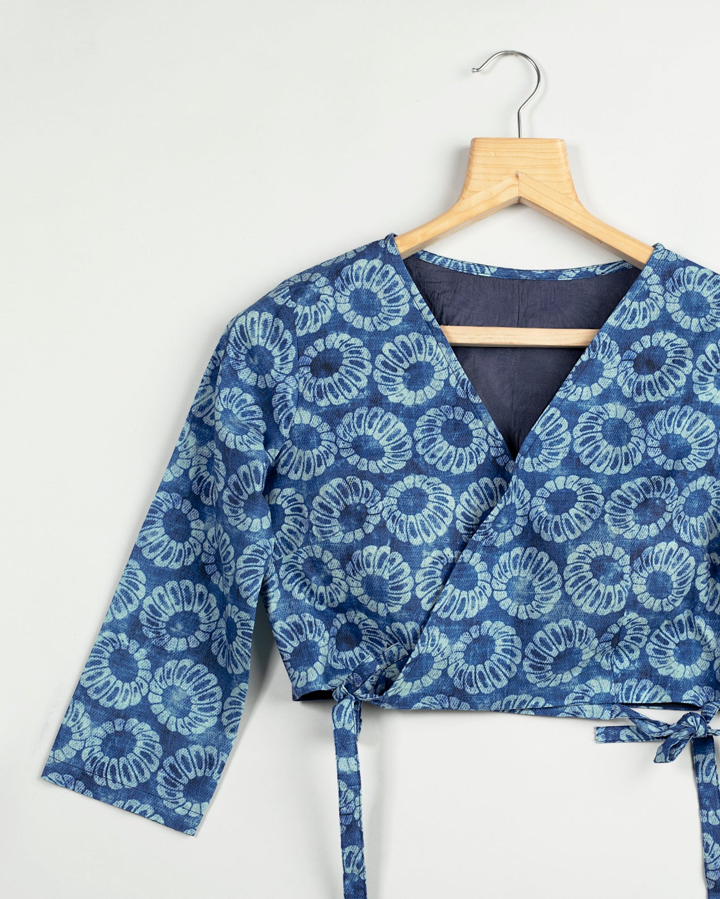 Exclusive V Neck Wrap Blouse