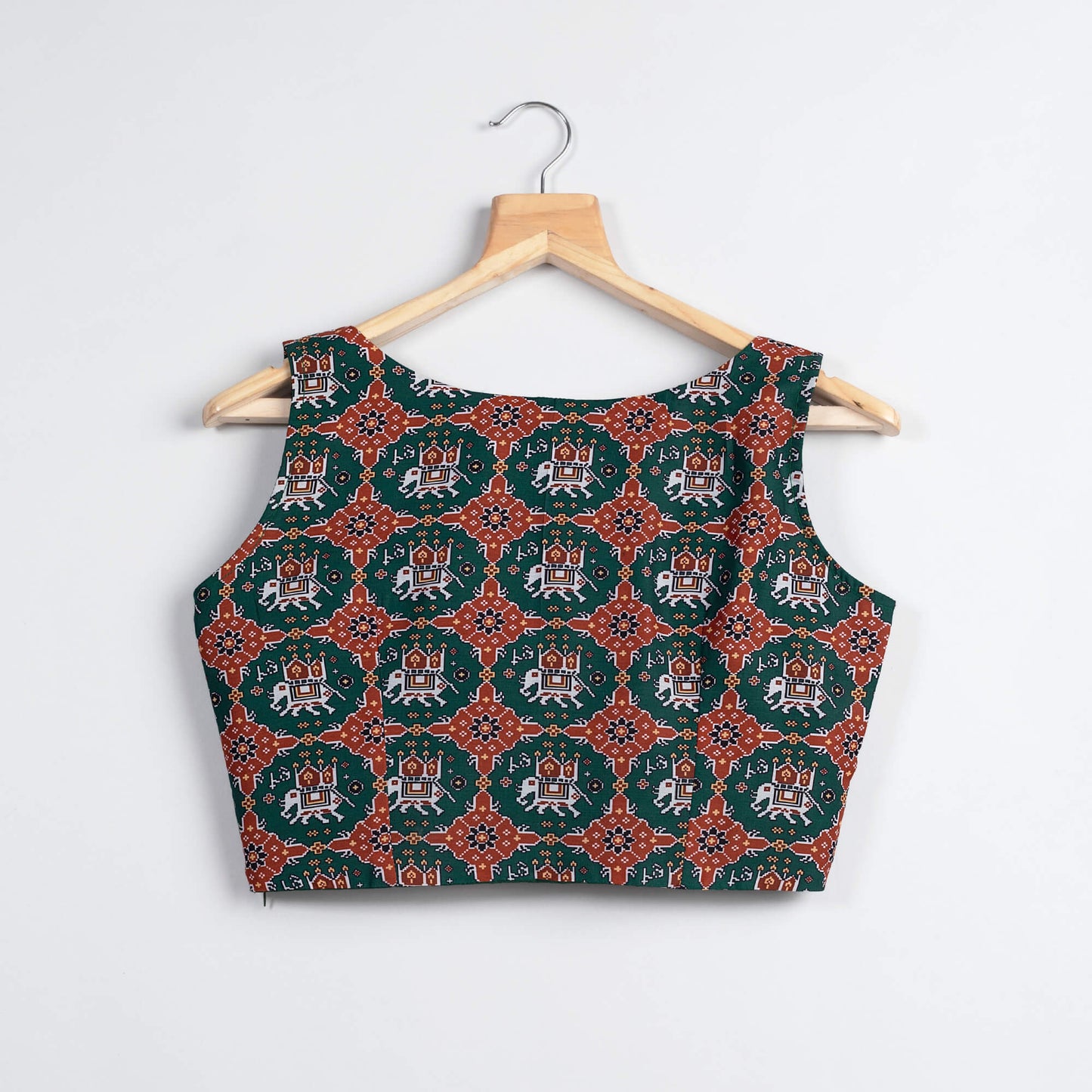 Patolaa Printed Muslin V Neck Blouse