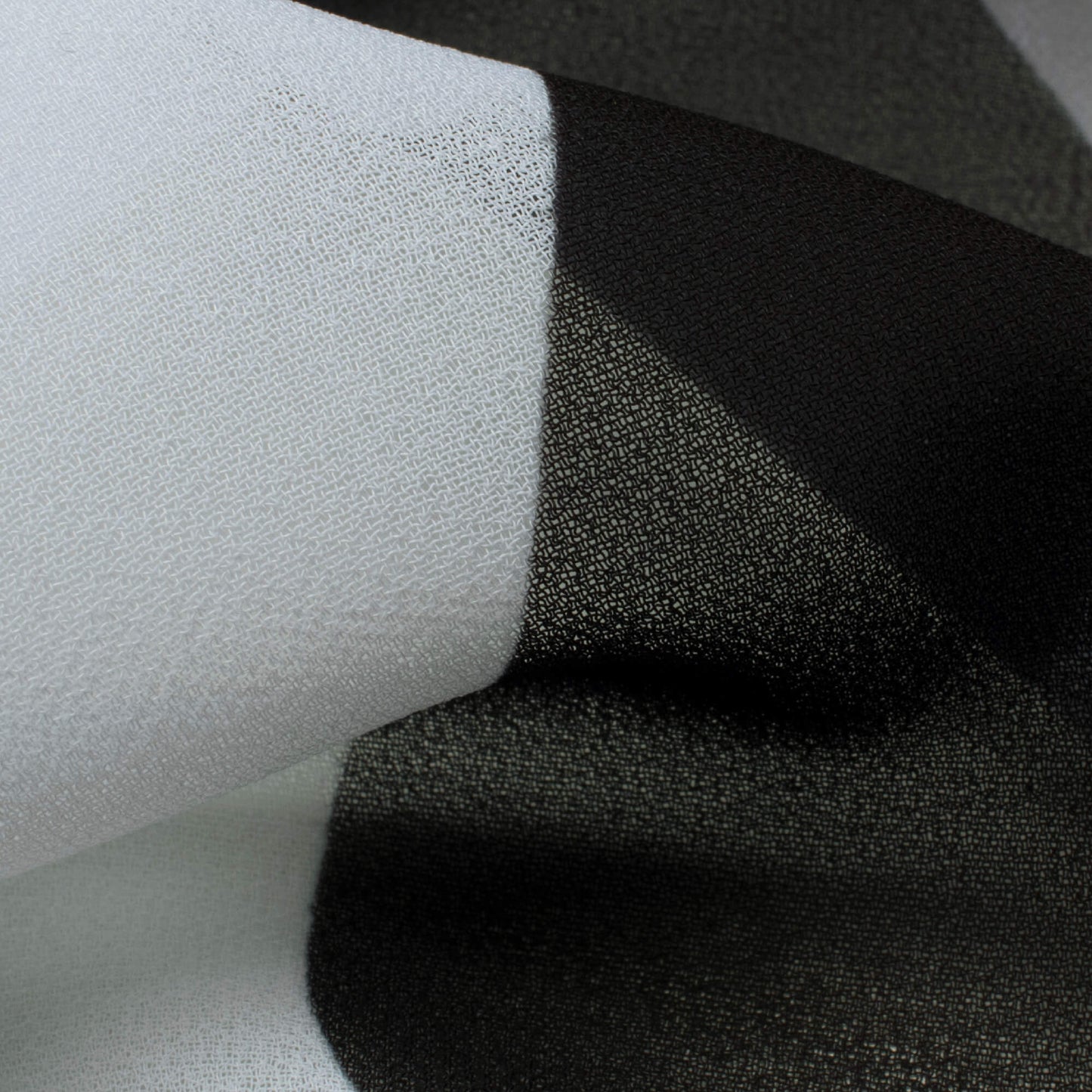 Senalda's Choice Black And White Chevron Pattern Digital Print Georgette Fabric - Fabcurate