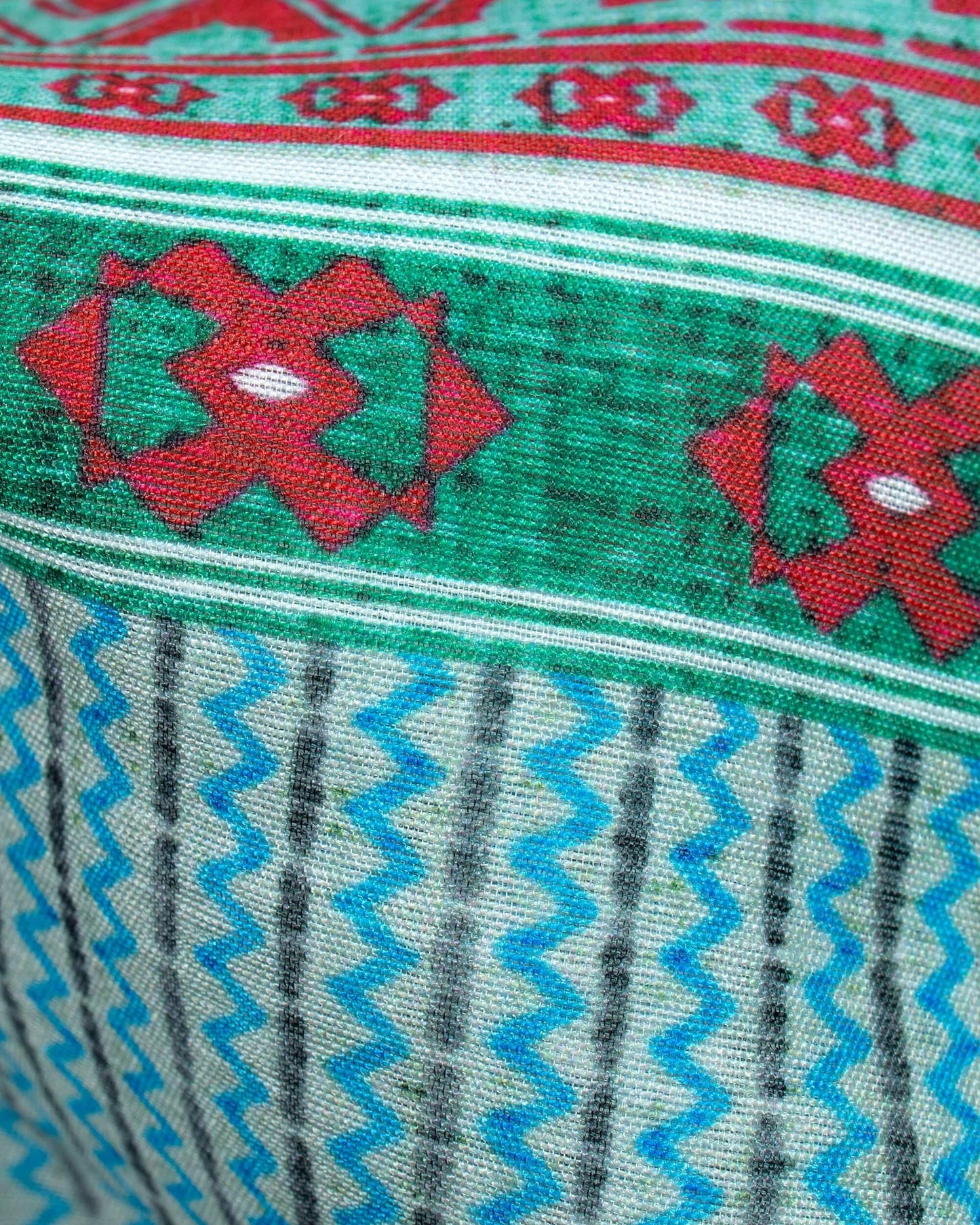 Multi-Color Stripes Pattren Digital Print Chanderi Dupatta With Tassels - Fabcurate