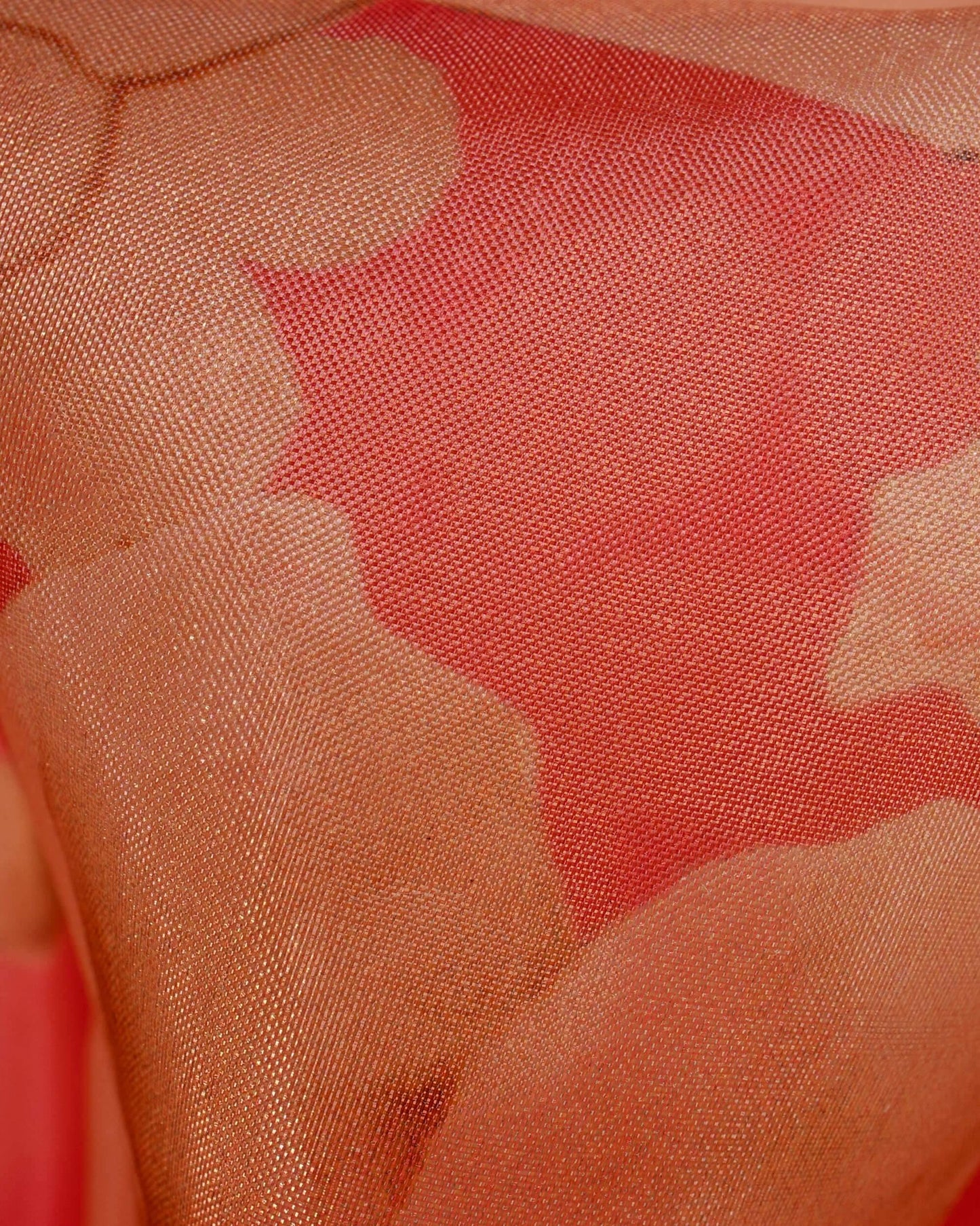 Cerise Pink And Oat Beige Floral Pattern Digital Print Premium Organza Dupatta With Tassels - Fabcurate