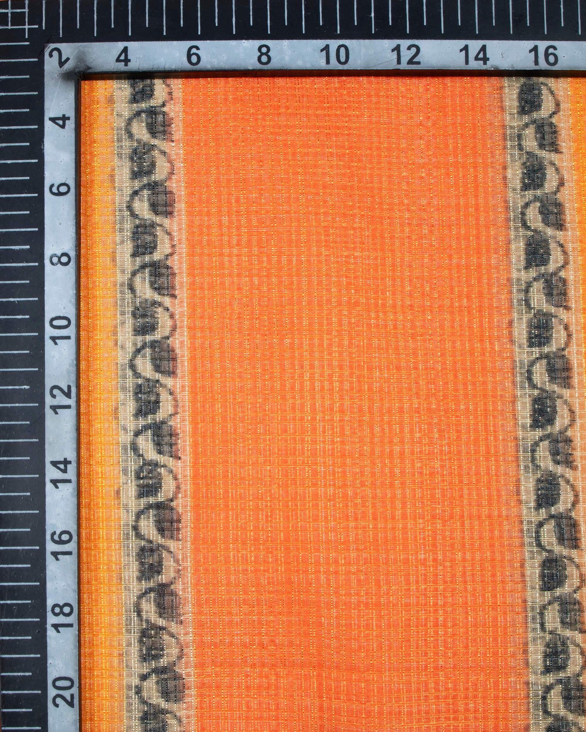 Raspberry Red And Beige Stripes Pattern Digital Print Kota Doria Dupatta With Tassels - Fabcurate