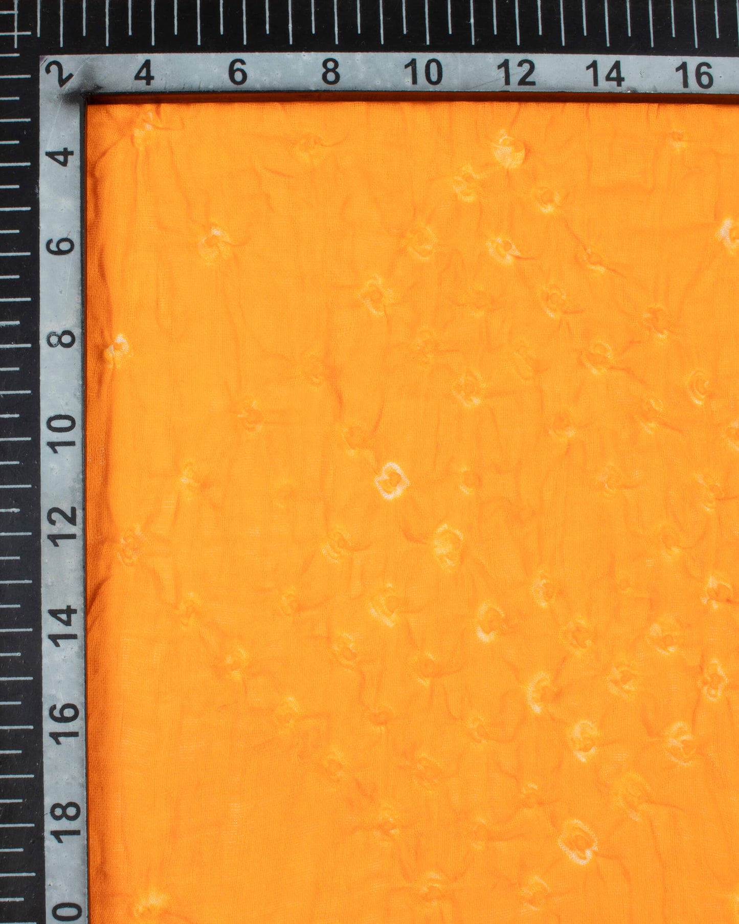 Fire Yellow Kutchhi Bandhani Tie & Dye Cotton Dupatta