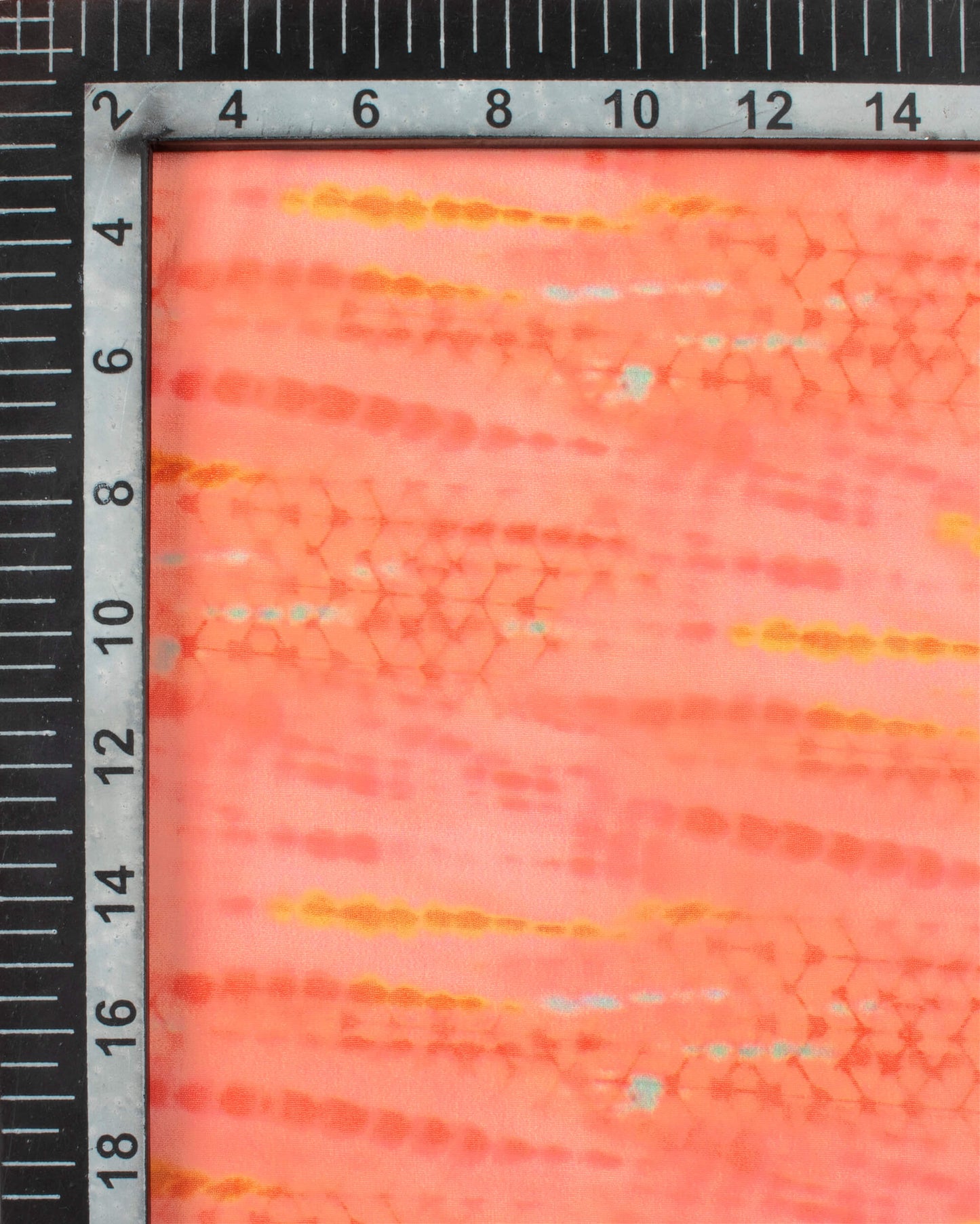 Salmon Orange Shiiborii Pattern Digital Print Georgette Dupatta With Tassels