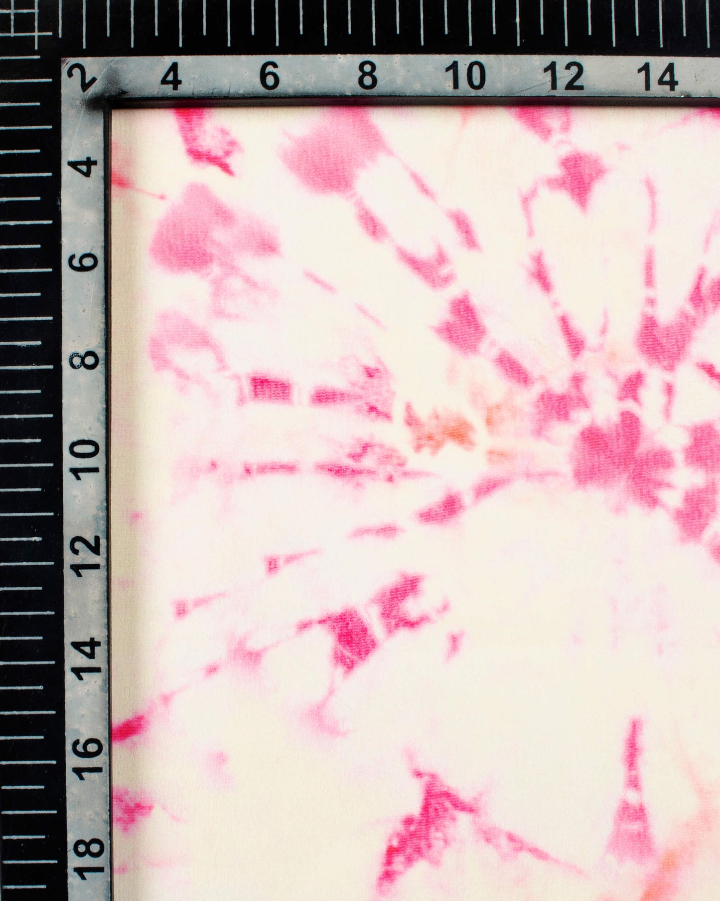 Hot Pink And Cream Tye And Dye Pattern Digital Print Georgette Dupatta With Tassels