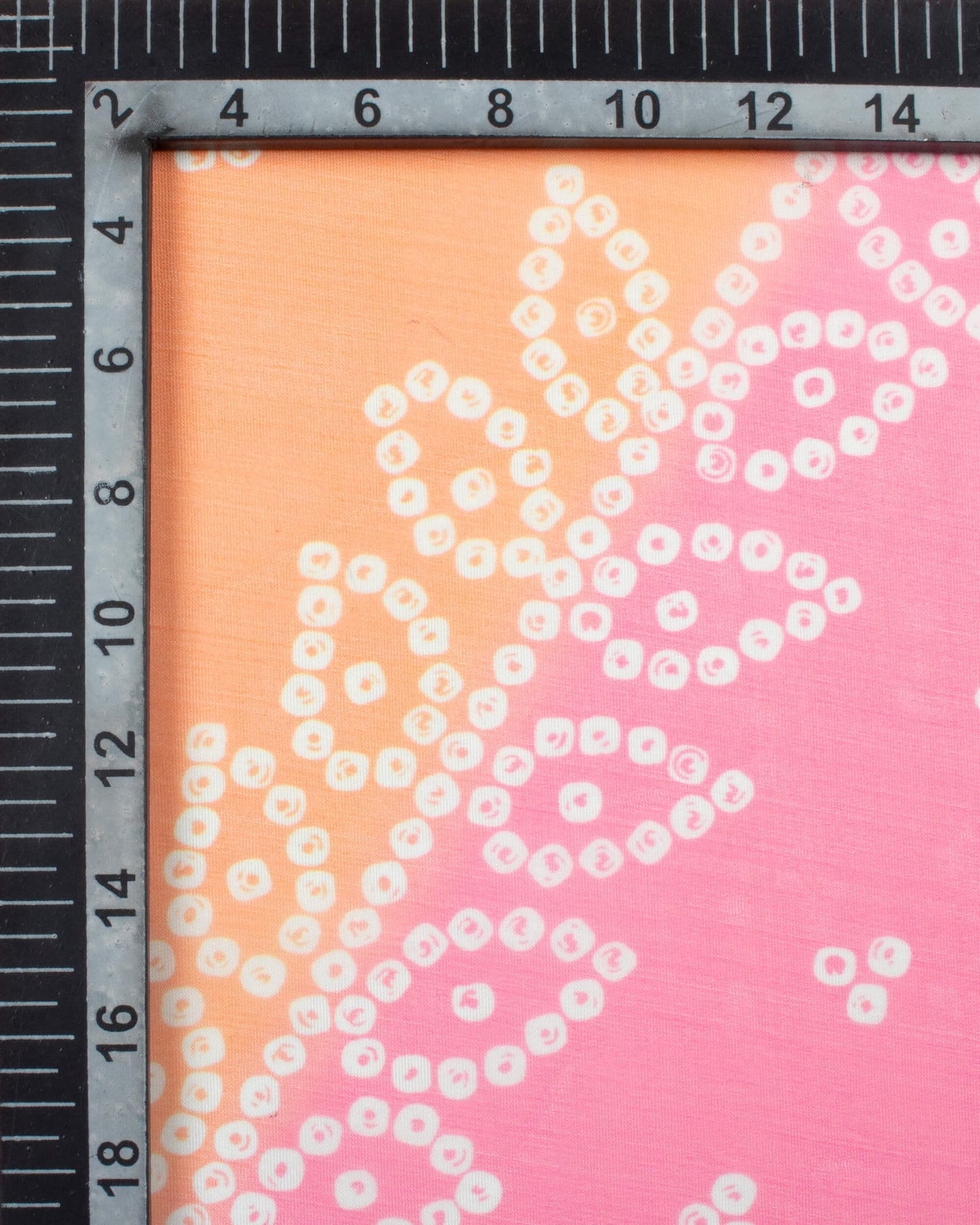 Pink And Blue Bandhanii Pattern Digital Print Organza Dupatta With Tassels