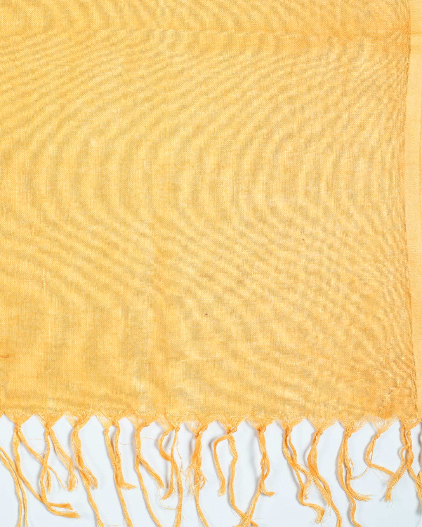 Yellow Plain Woven Bhagalpuri Viscose Linen Dupatta - Fabcurate