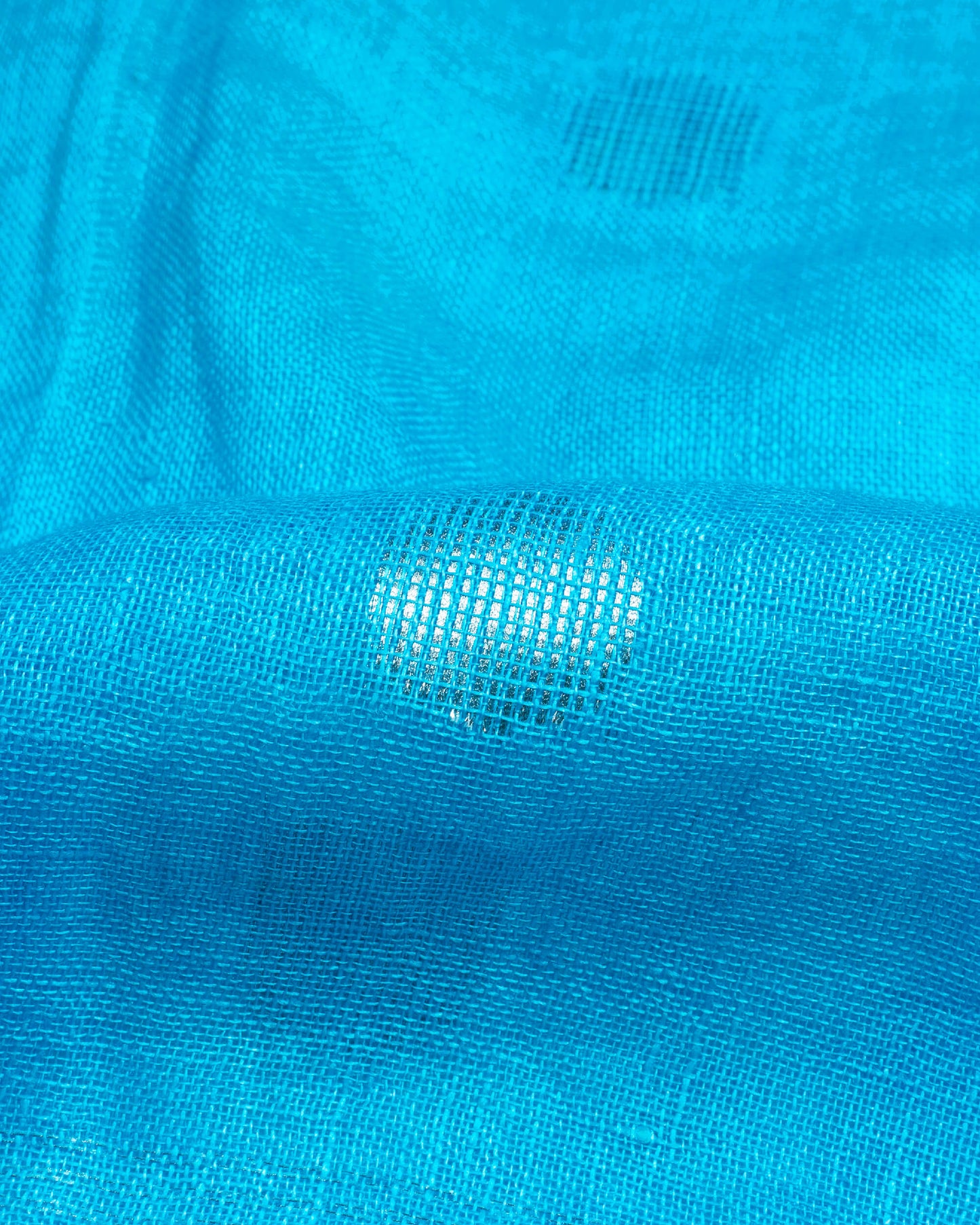 Sky Blue And Silver Booti Pattern Woven Bhagalpuri Premium Lurex Linen Dupatta - Fabcurate