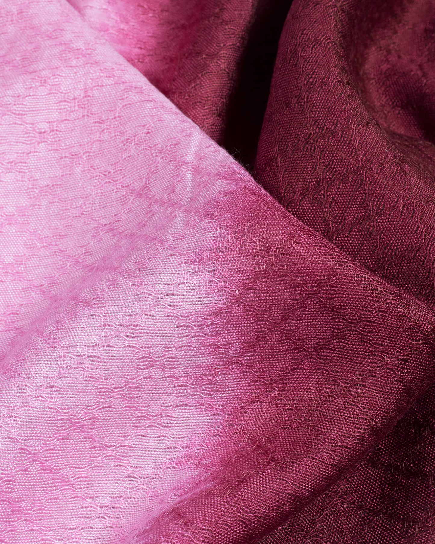 Maroon And Pink Tie & Dye Pattern Woven Bhagalpuri Premium Dobby Viscose Silk Dupatta - Fabcurate