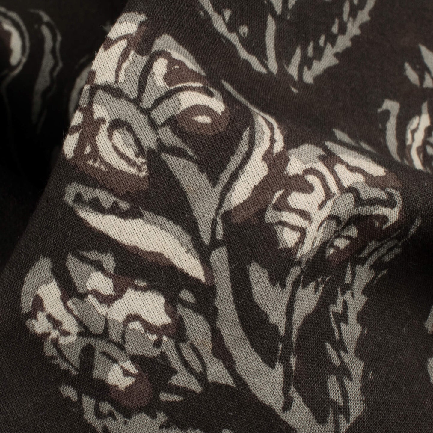 Black And White Floral Pattern Bagru Dabu Handblock Cotton Fabric