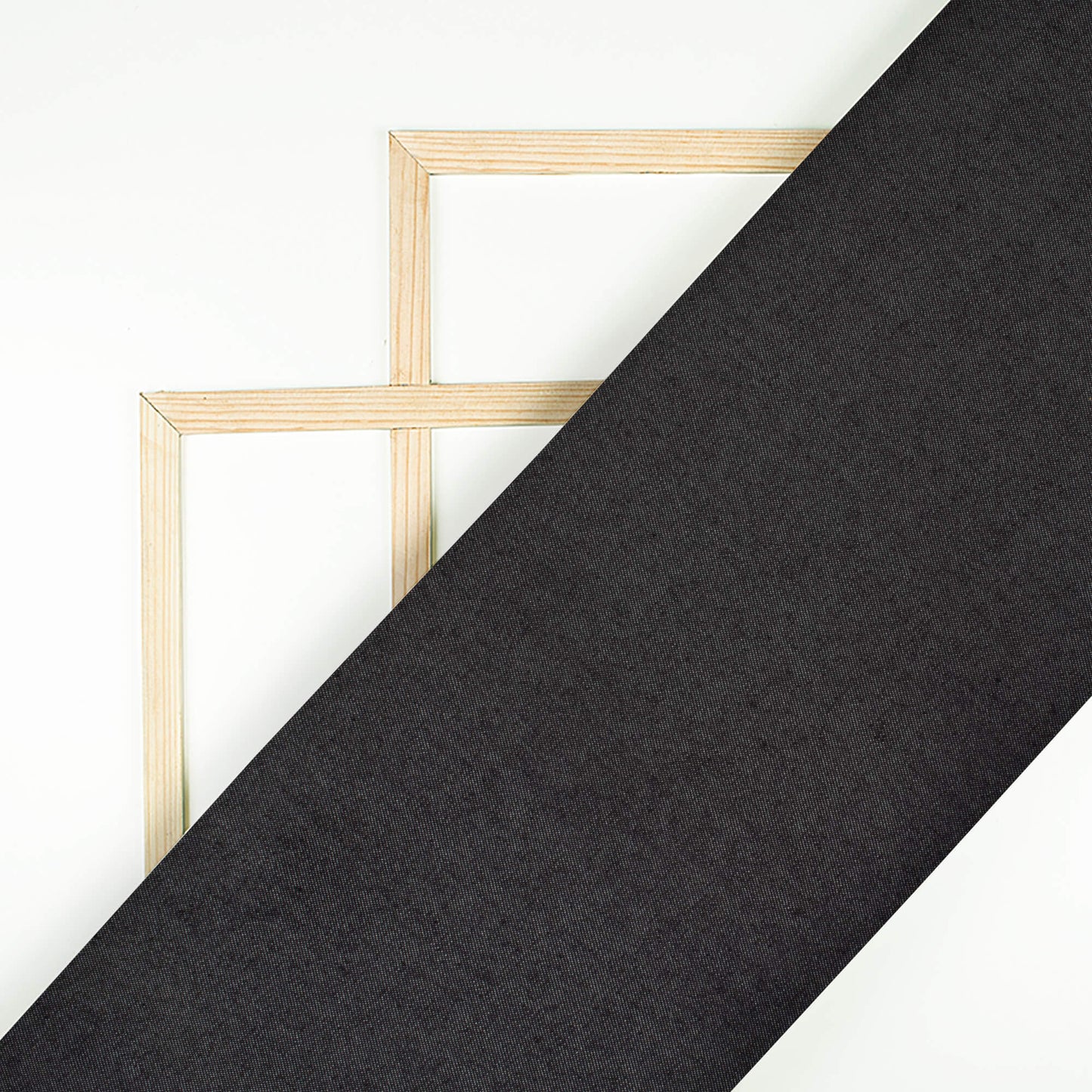 Black Plain Dual Tone Tensile Denim Fabric (Width 58 Inches)