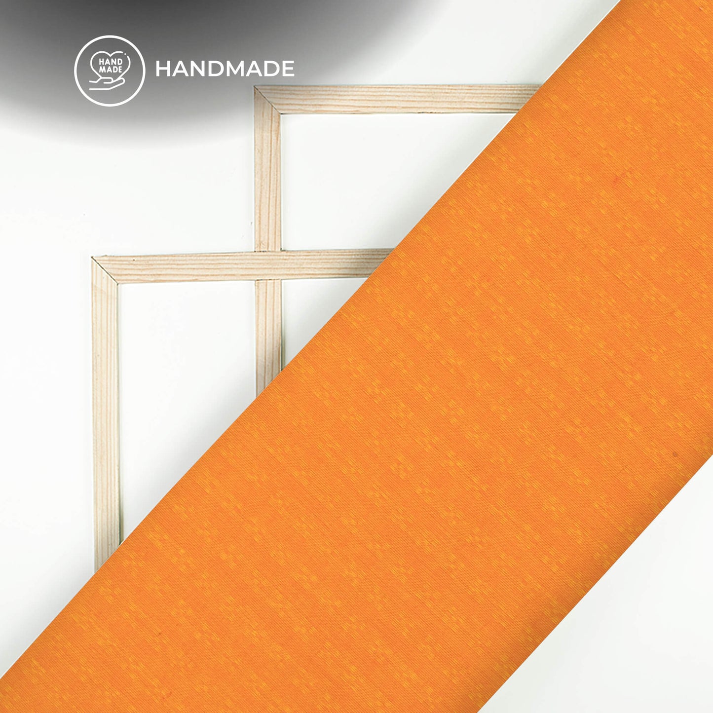 Honey Orange Stripes Handloom Cotton Fabric
