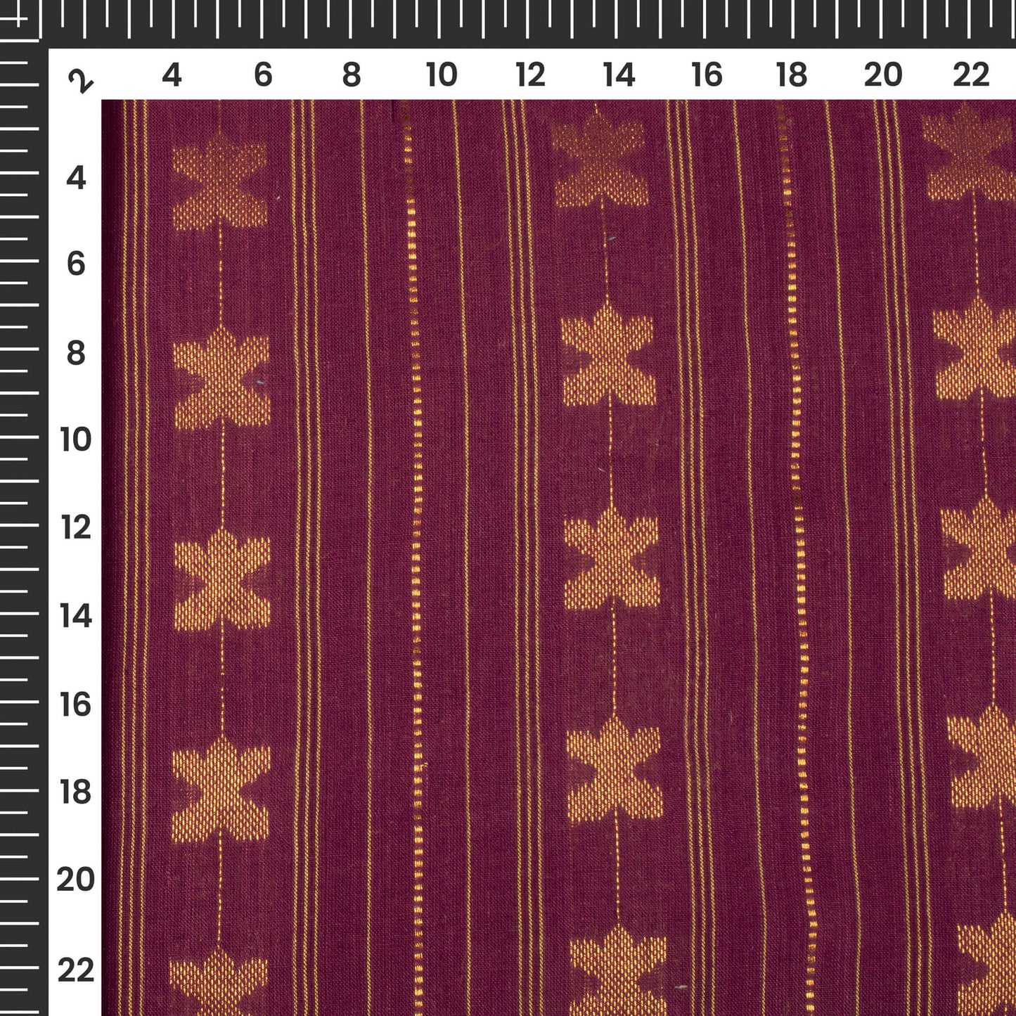 Exclusive Zari Butterfly Dobby Handloom Cotton Fabric