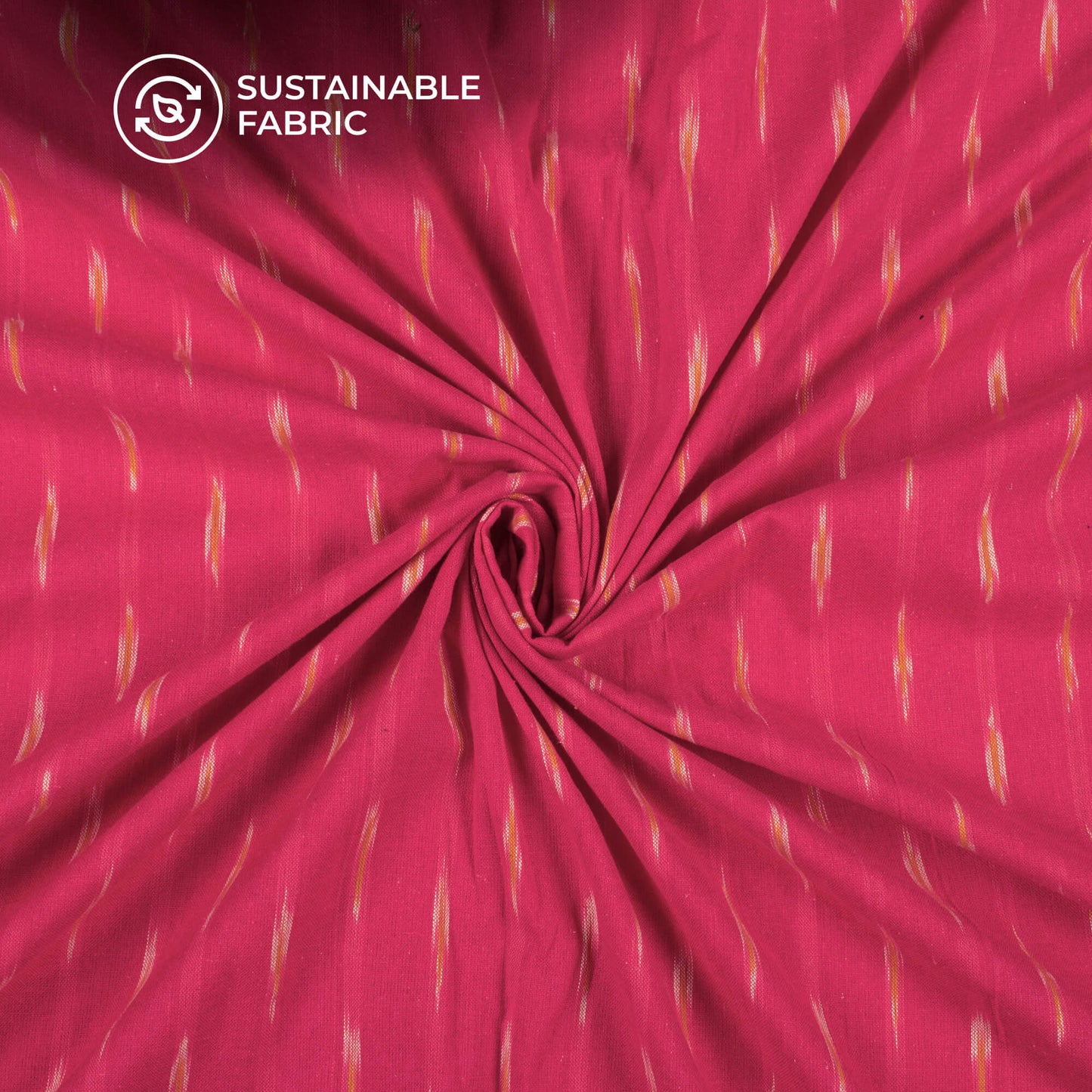 Pink Pre-Washed Pochampally Ikat Cotton Fabric