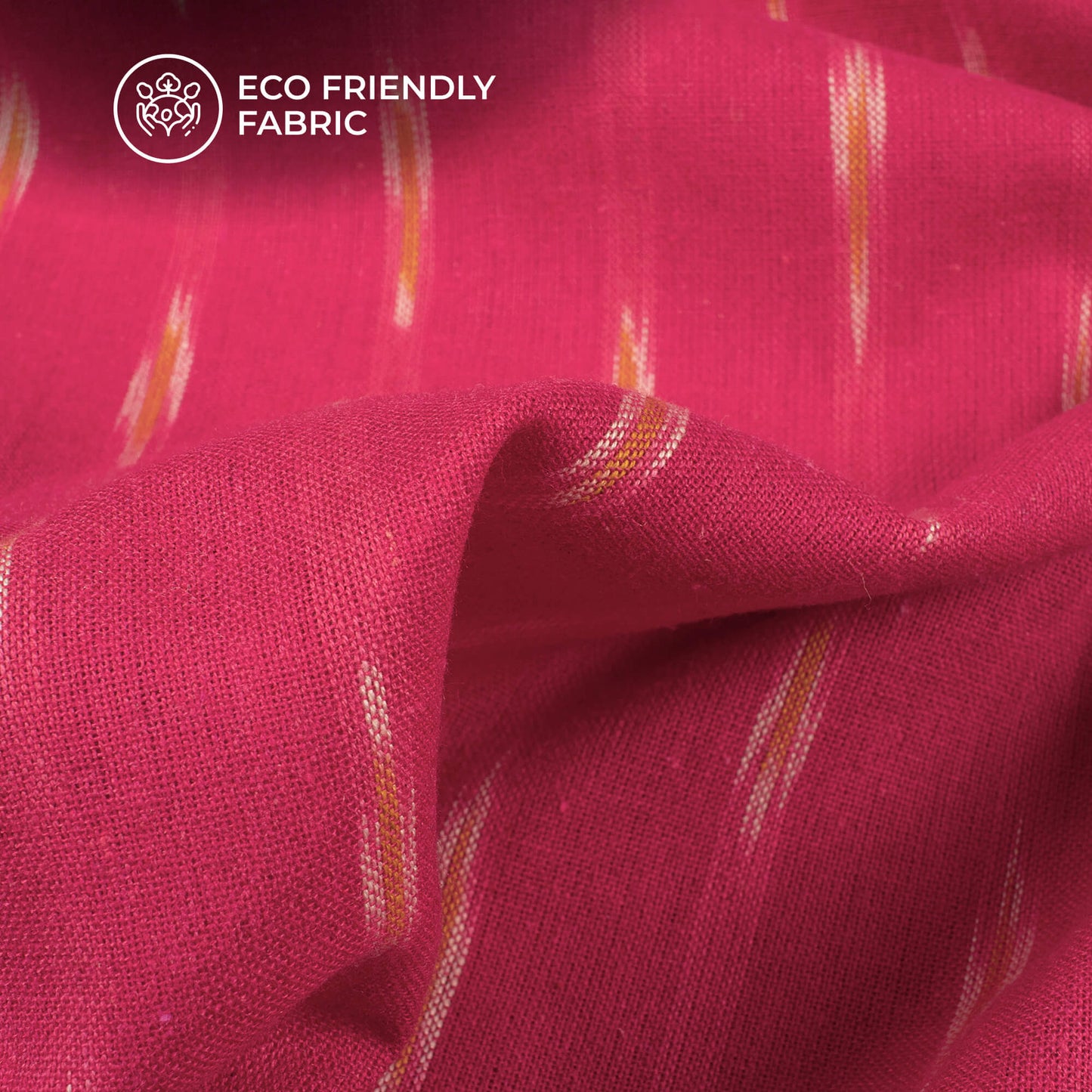Pink Pre-Washed Pochampally Ikat Cotton Fabric