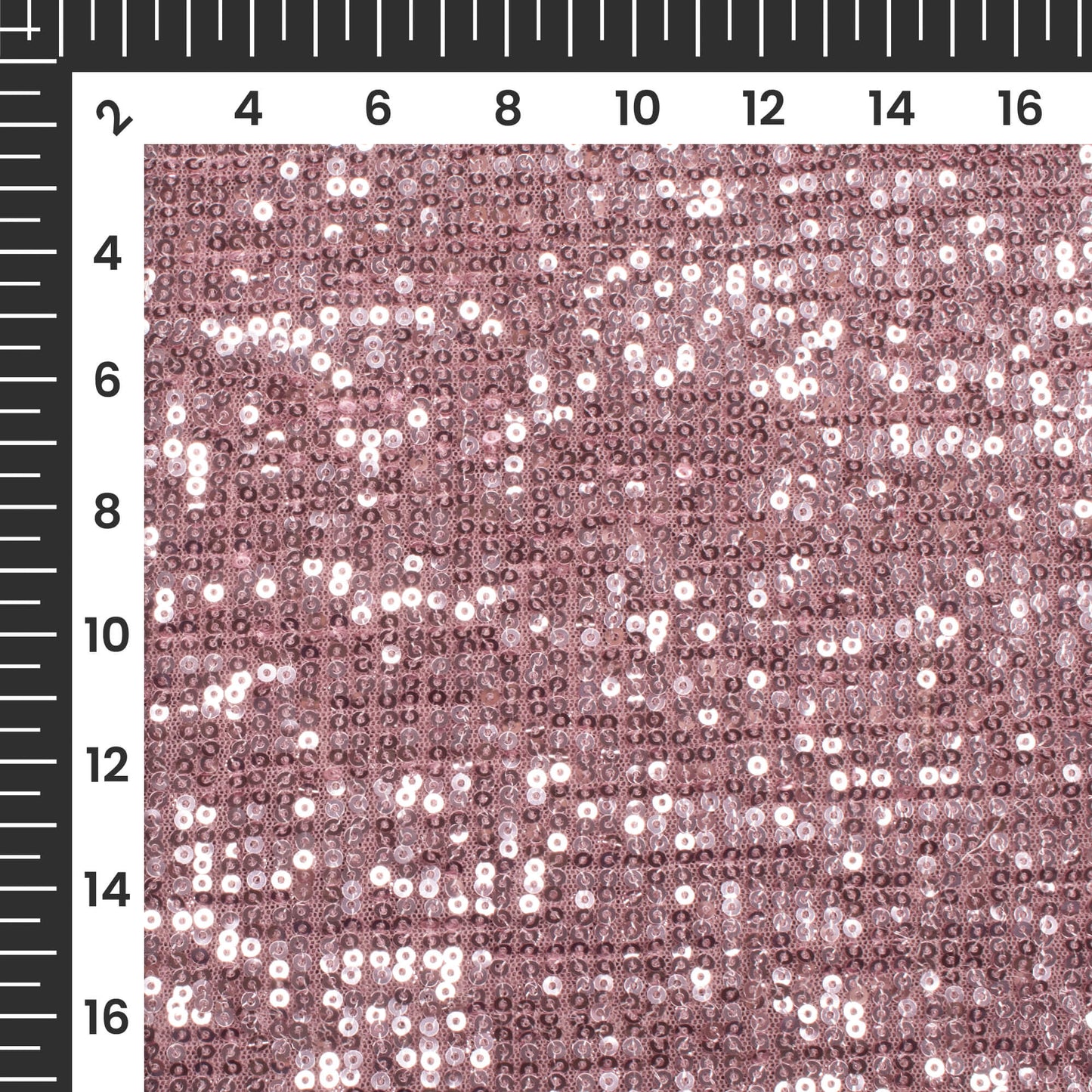 Dusty Pink Premium Sequins Imported Mesh Net Fabric (Width 60 Inches)
