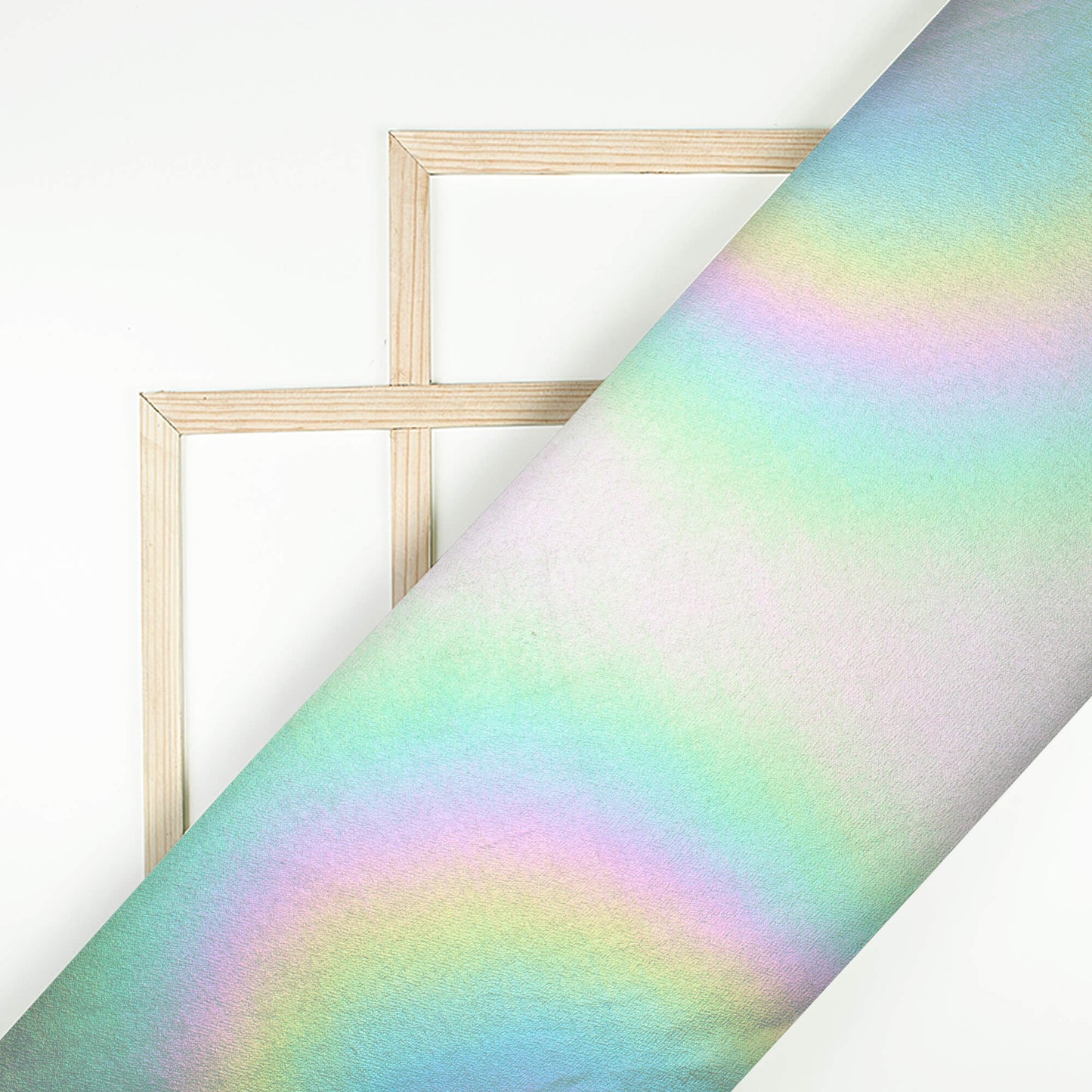 Baby Blue Holographic Dual Tones Galaxy Imported Net Fabric (Width 62 Inches)