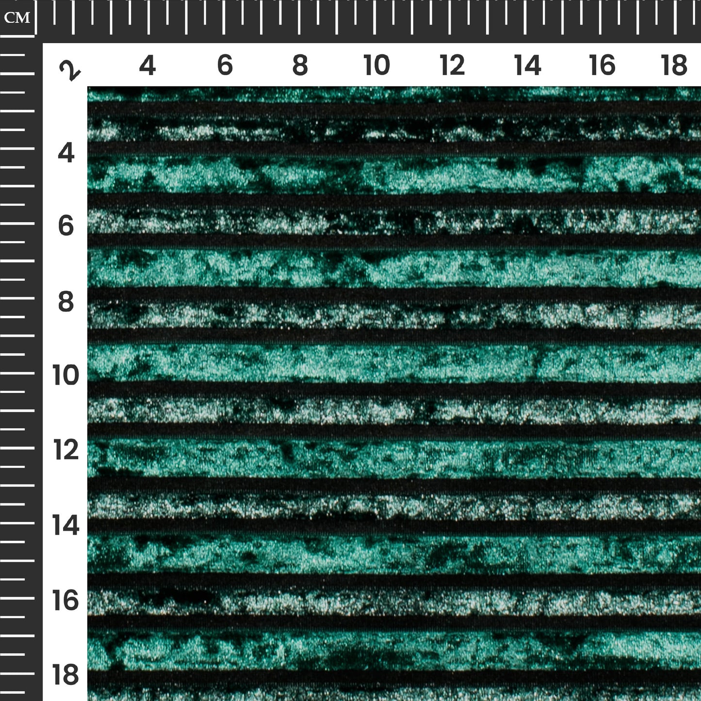 Forest Green Stripes Luxury Imported Velvet Fabric