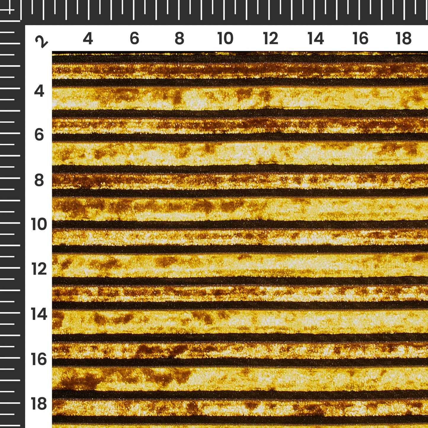 Golden Stripes Luxury Imported Velvet Fabric