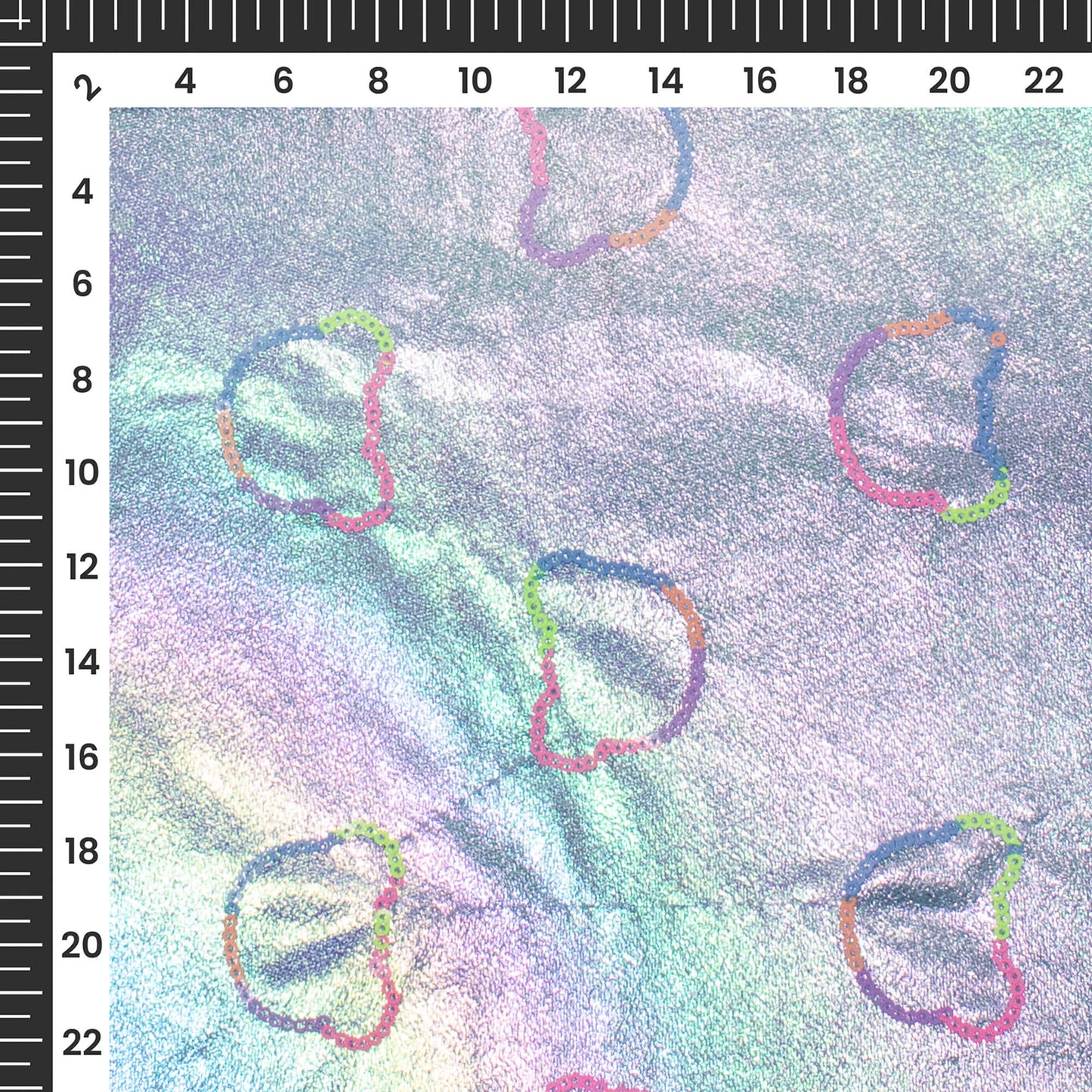 Quirky Multi-Color Sequins Dual Tones Galaxy Imported Net Fabric