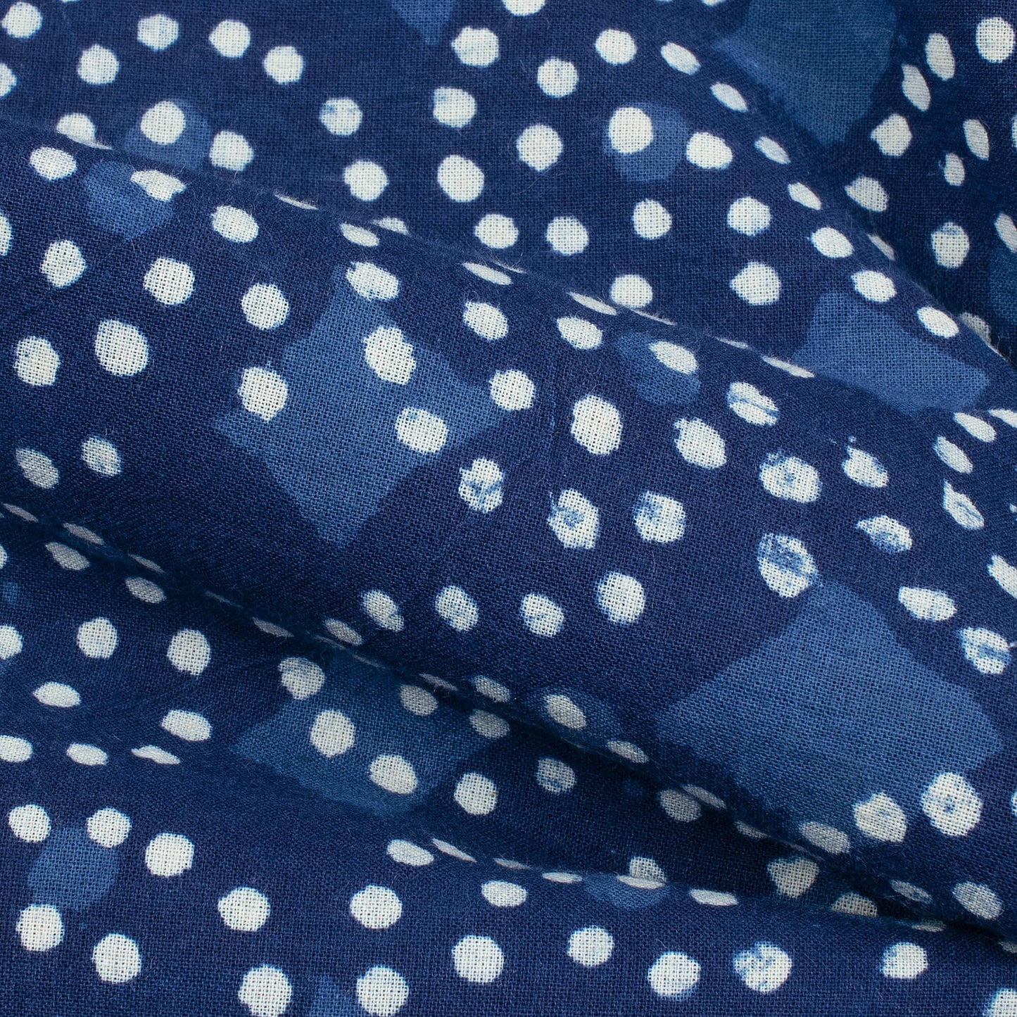 Indigo Traditional Pattern Handblock Cotton Fabric