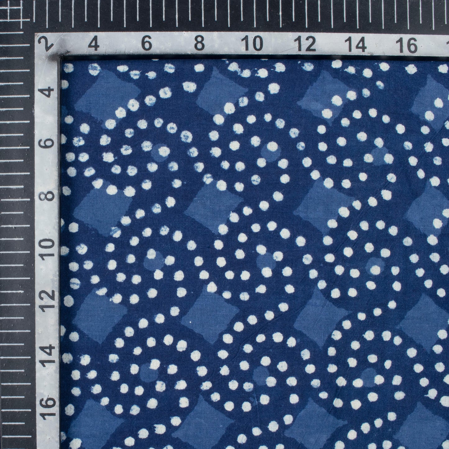 Indigo Traditional Pattern Handblock Cotton Fabric