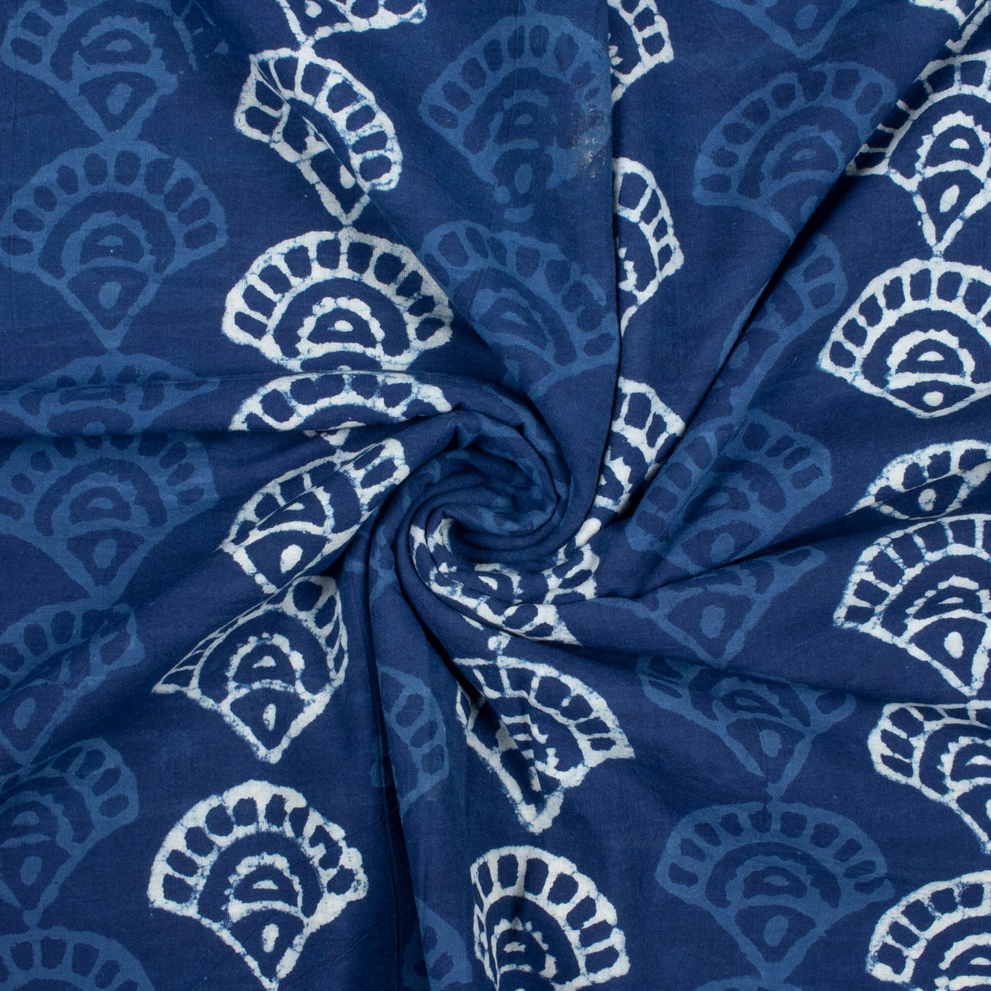 Indigo Stripes Pattern Handblock Cotton Fabric