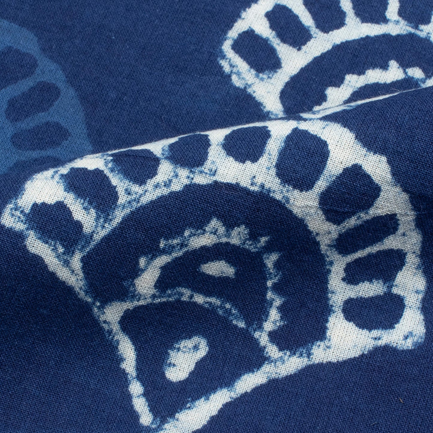 Indigo Stripes Pattern Handblock Cotton Fabric