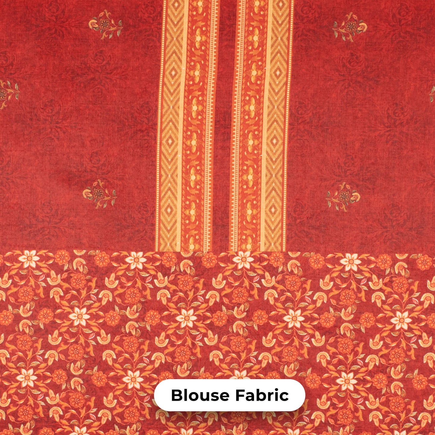 Pink And Red Traditional Kali Set With Unstitched Blouse