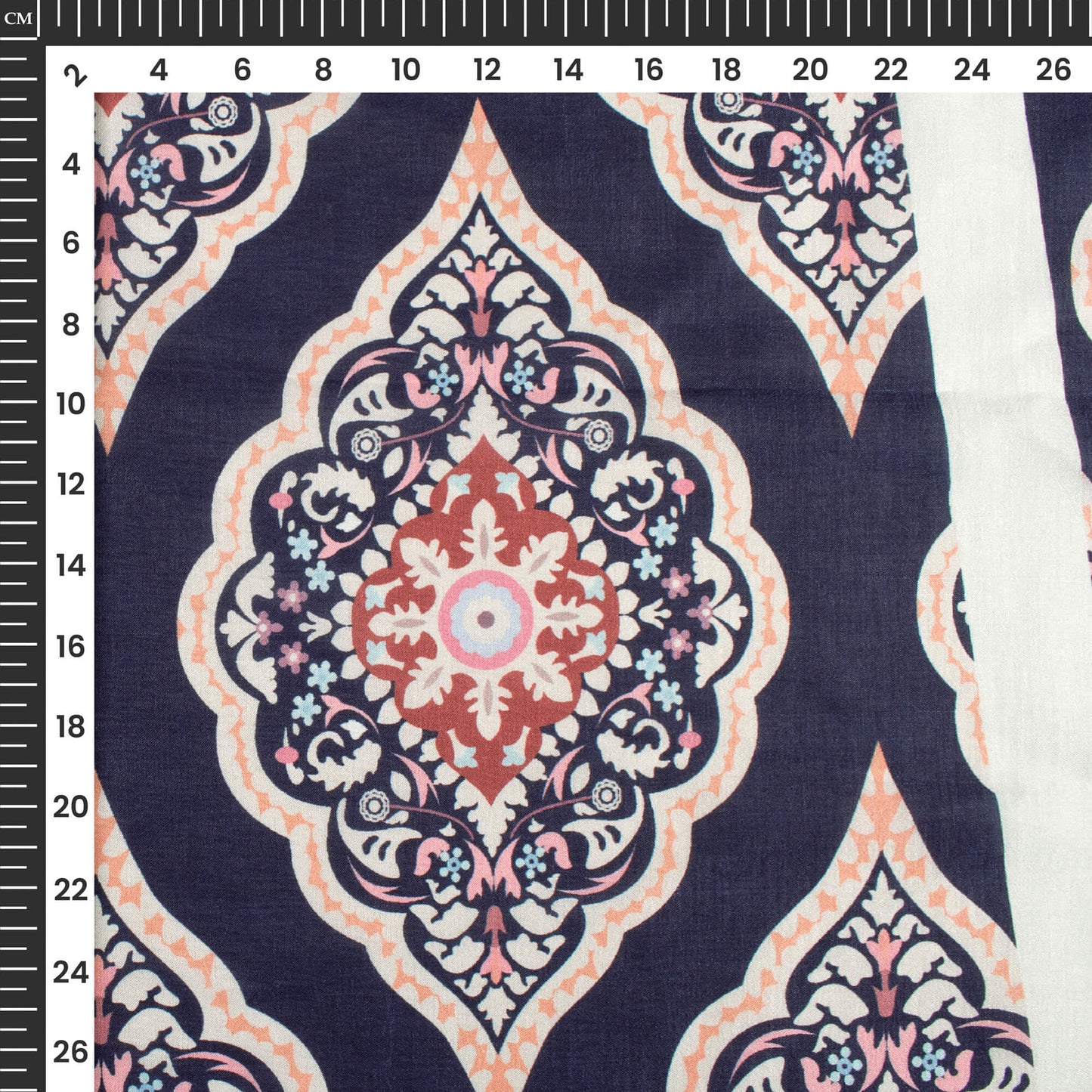 Navy Blue Traditional Paisley
Kali Set With Unstitched Blouse