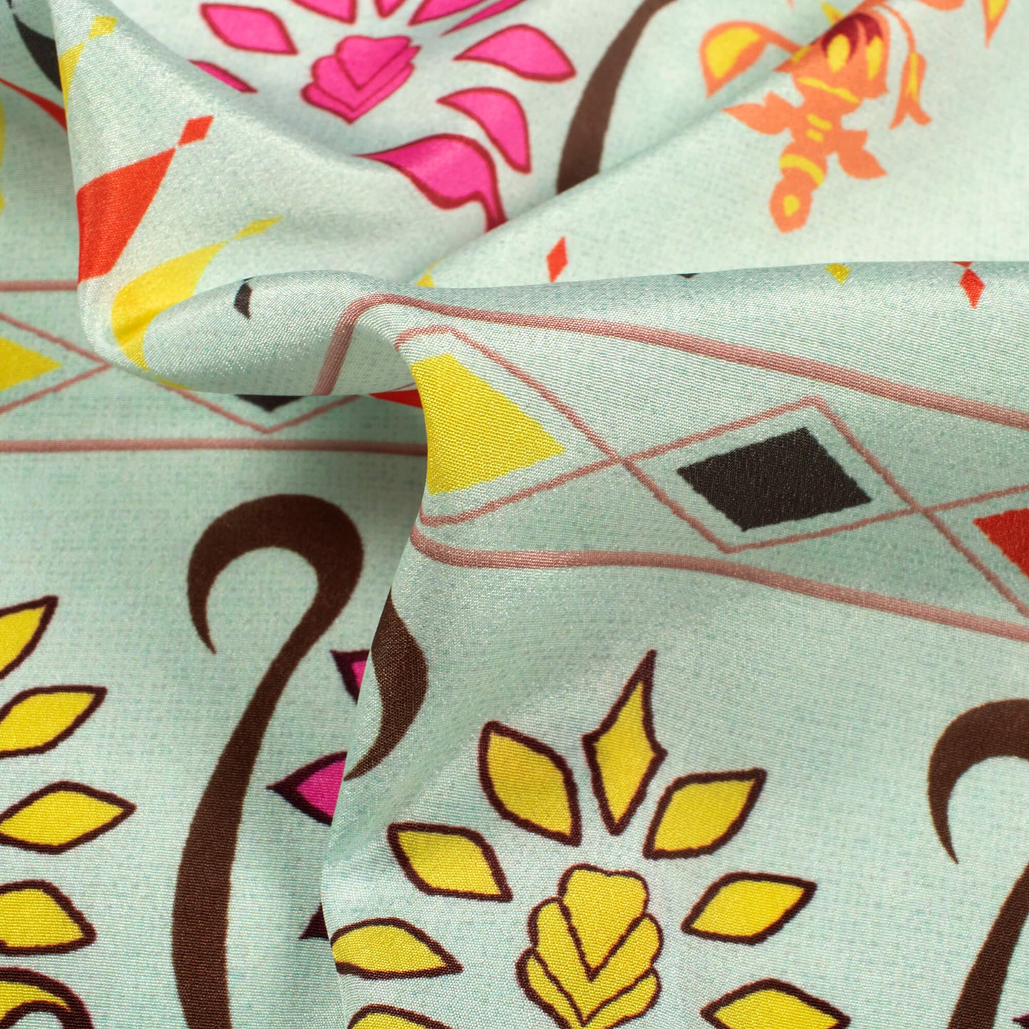 Mint Floral Traditional
Kali Set With Unstitched Blouse