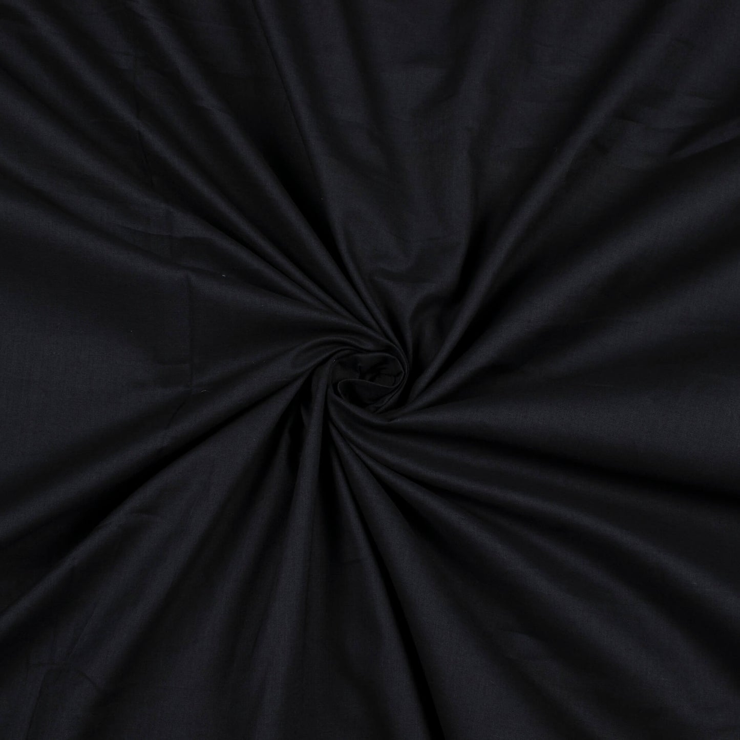 Black Plain Cotton Cambric Fabric - Fabcurate