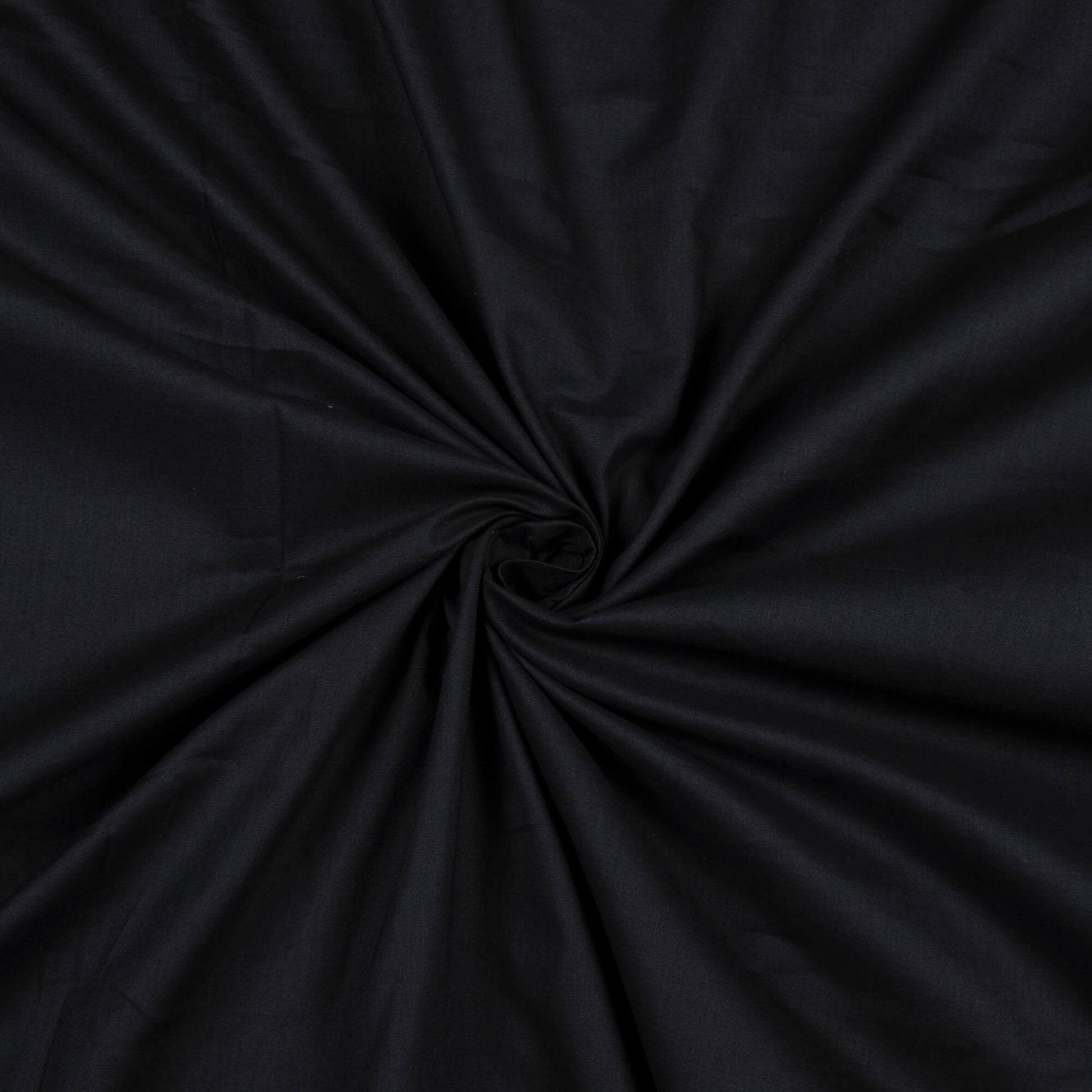 Black Plain Cotton Cambric Fabric - Fabcurate