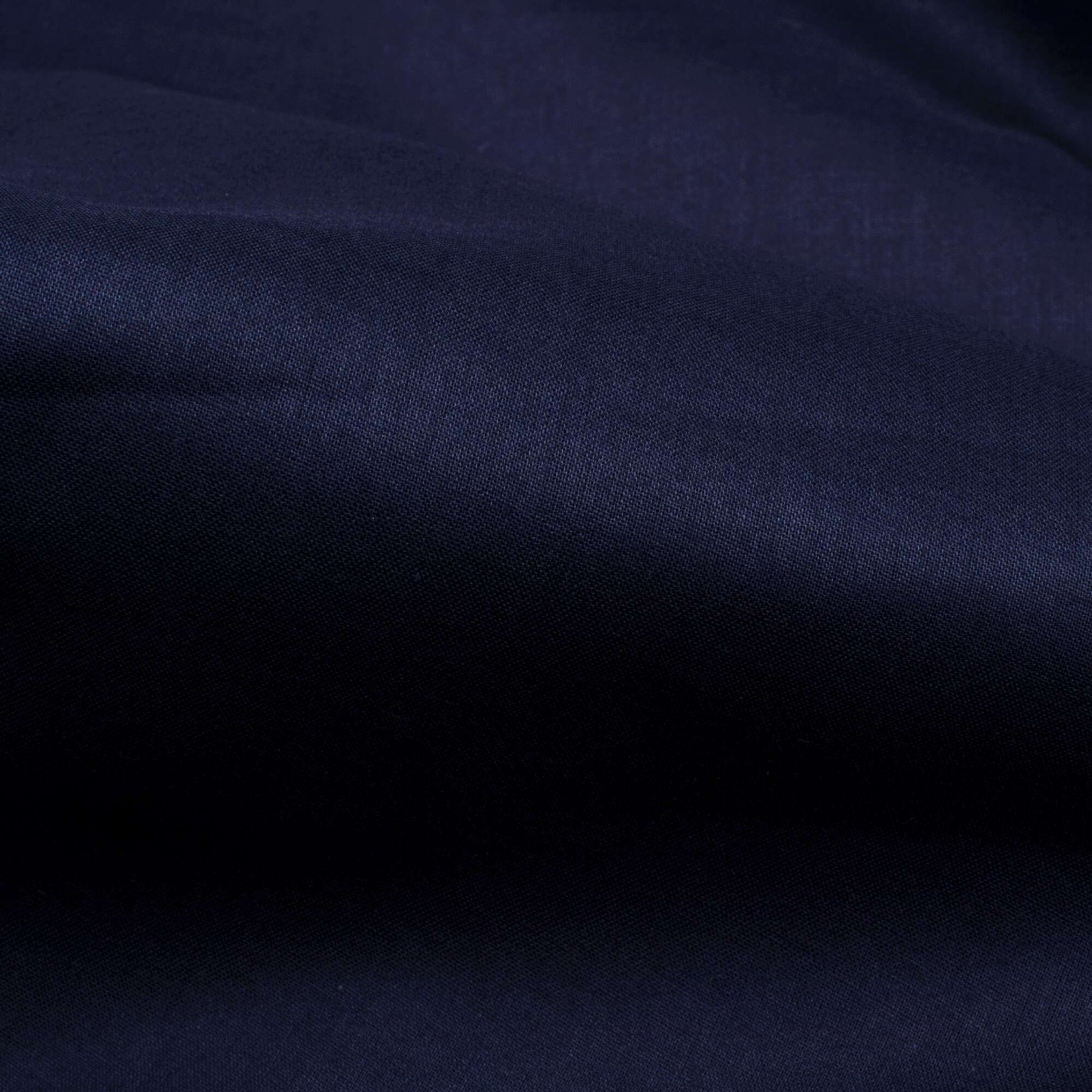 Navy Blue Plain Cotton Cambric Fabric - Fabcurate