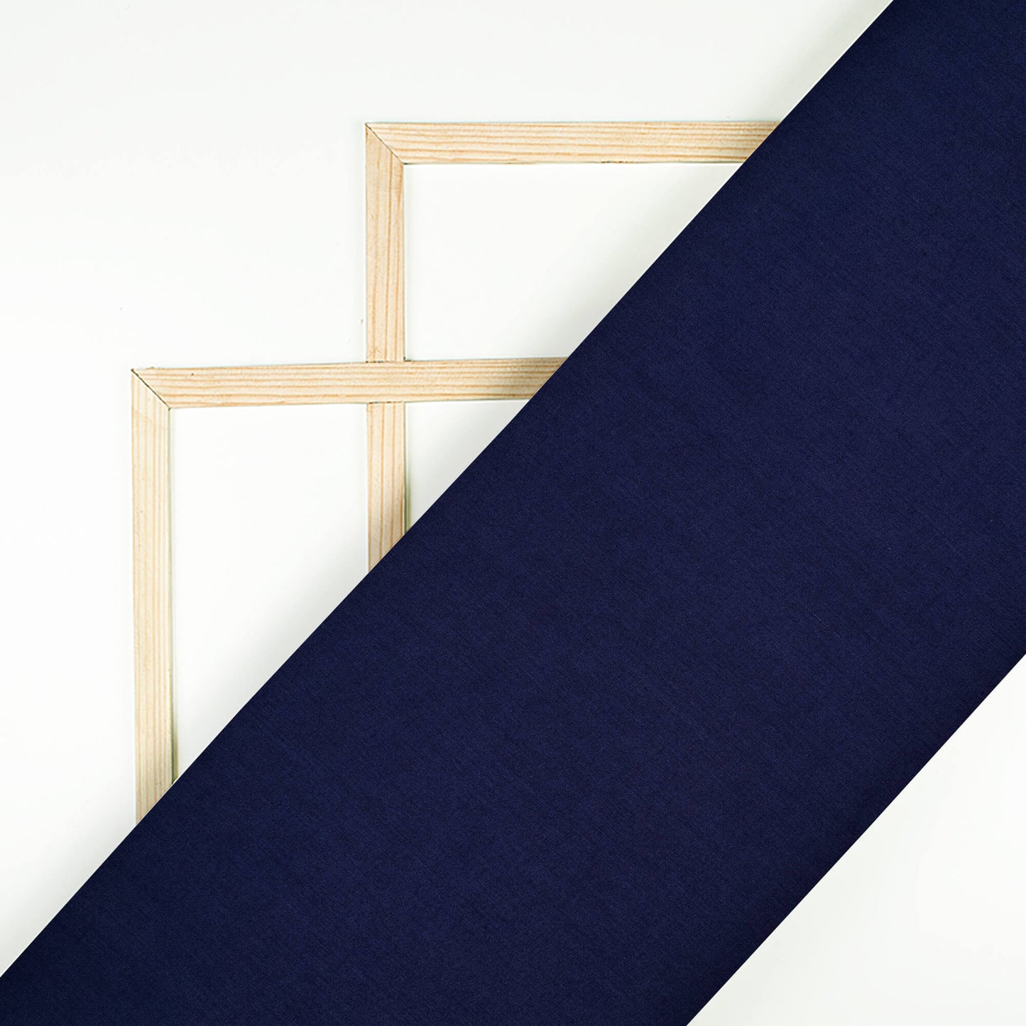 Navy Blue Plain Cotton Cambric Fabric - Fabcurate