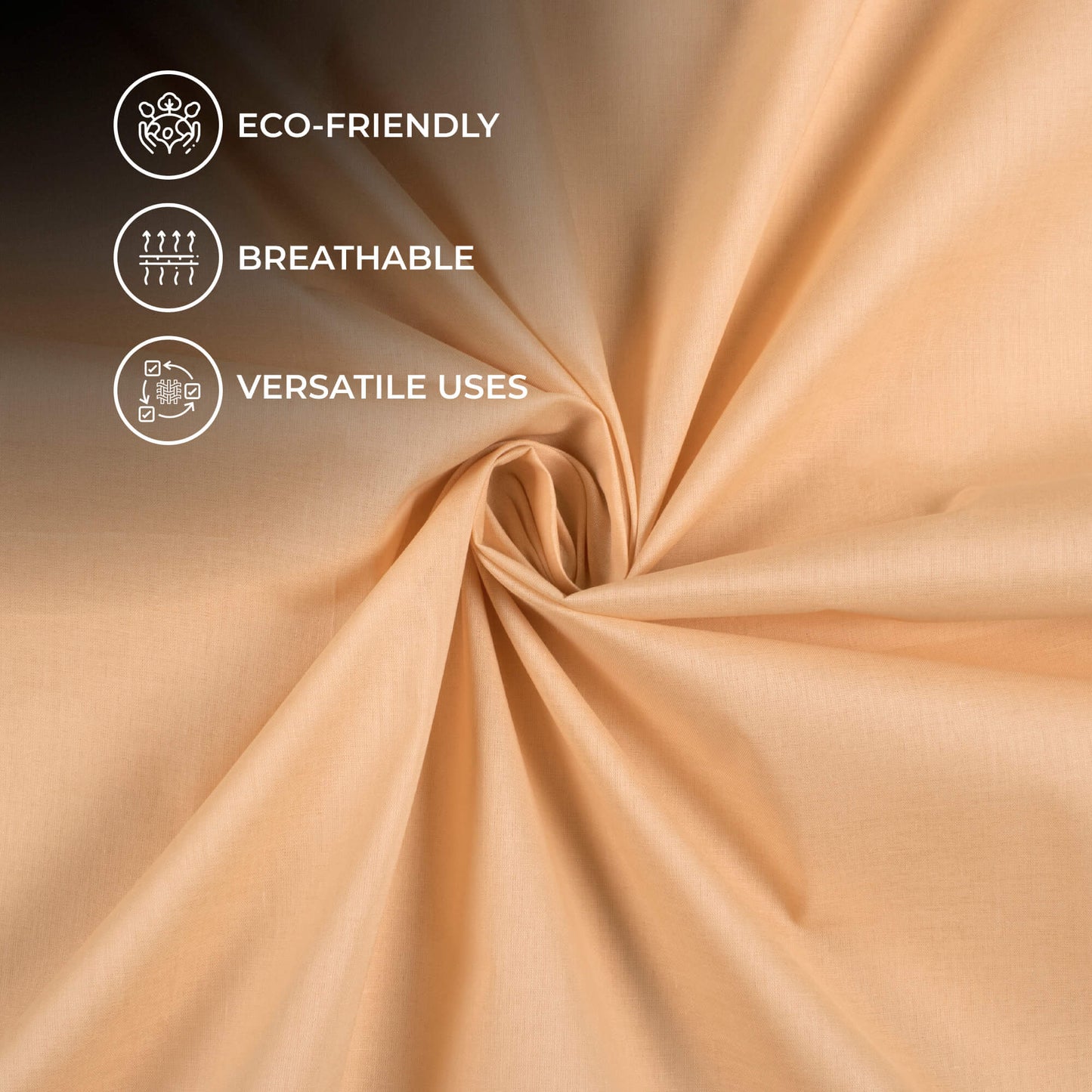 Camel Brown Plain Cotton Cambric Fabric