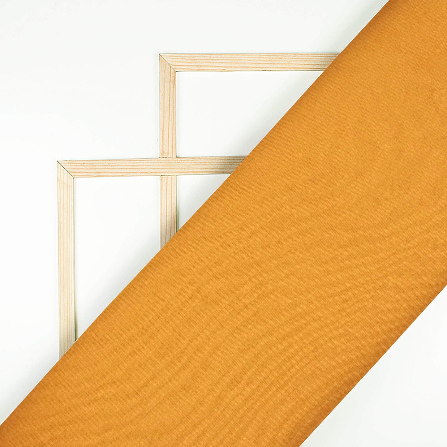 Mustard Yellow Plain Cotton Flex Fabric