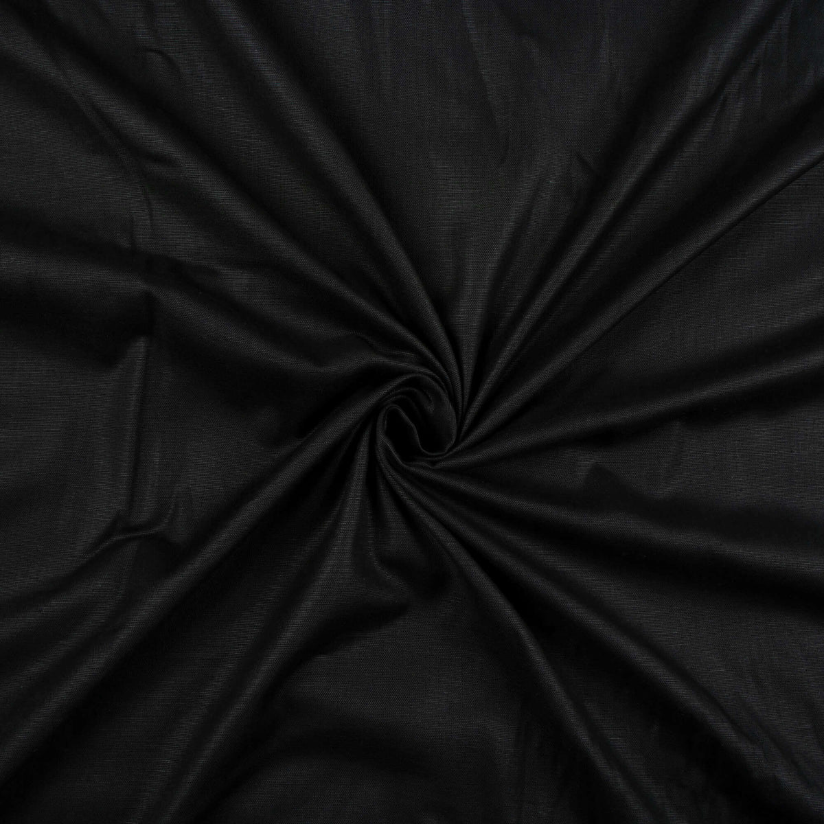 Black Plain Cotton Flex Fabric