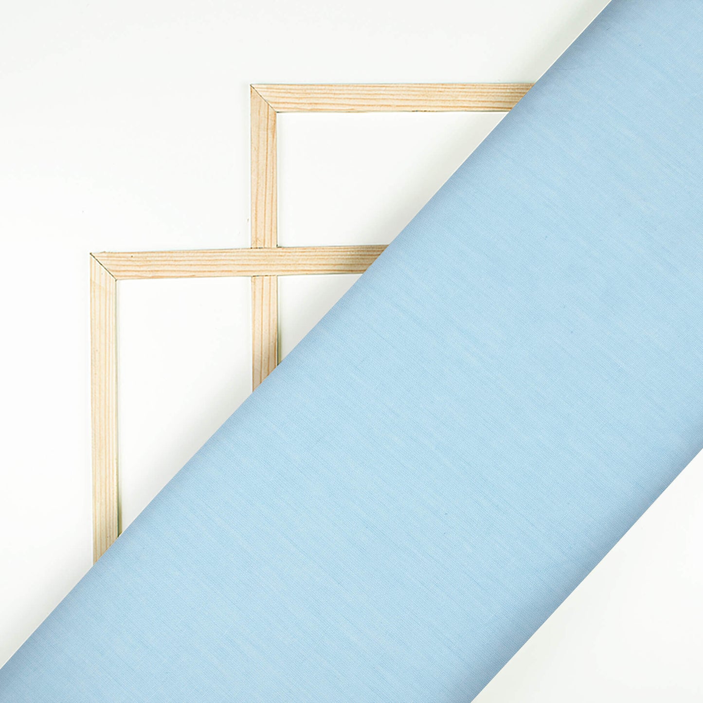 Powder Blue Plain Cotton Flex Fabric