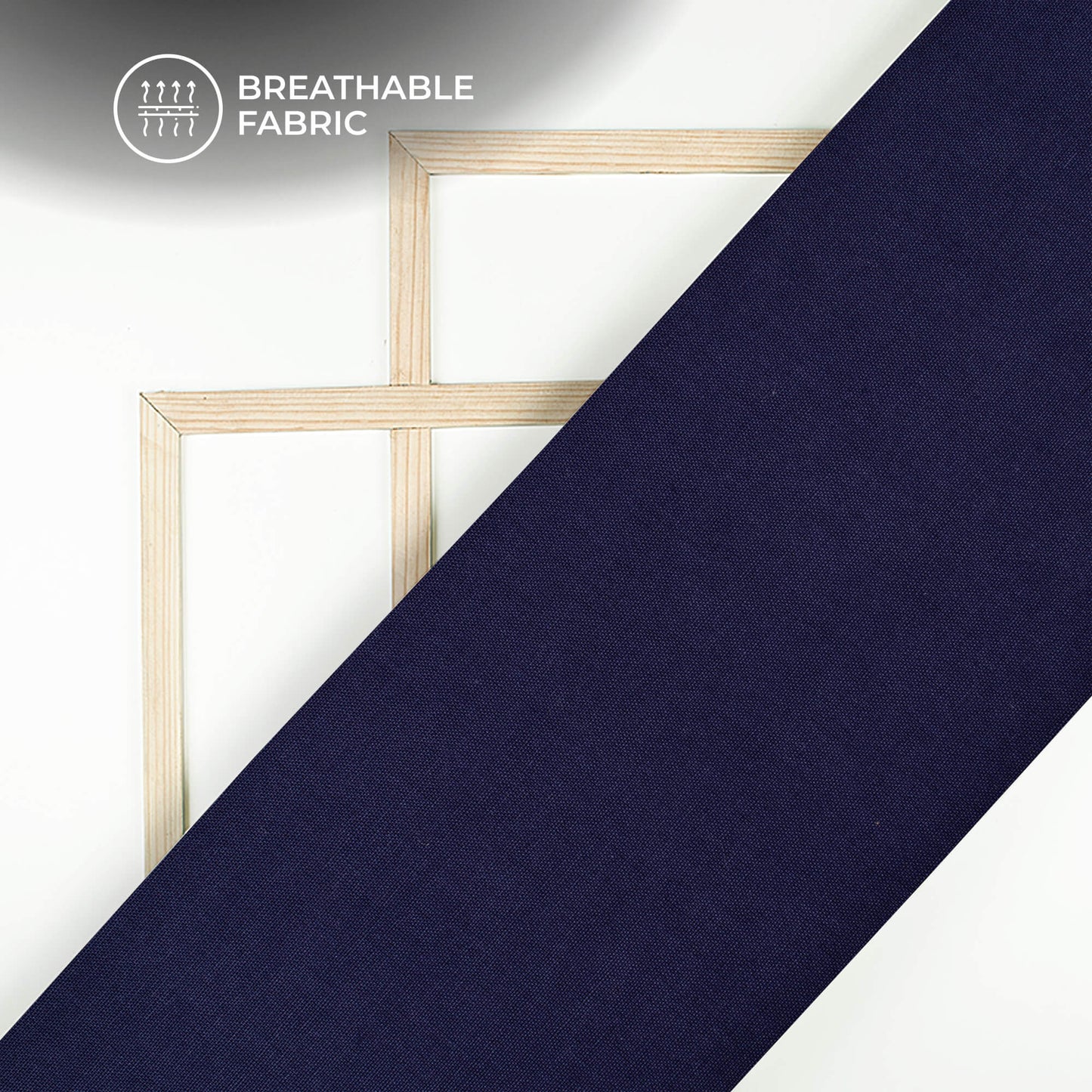 Navy Blue Plain Cotton Flex Fabric