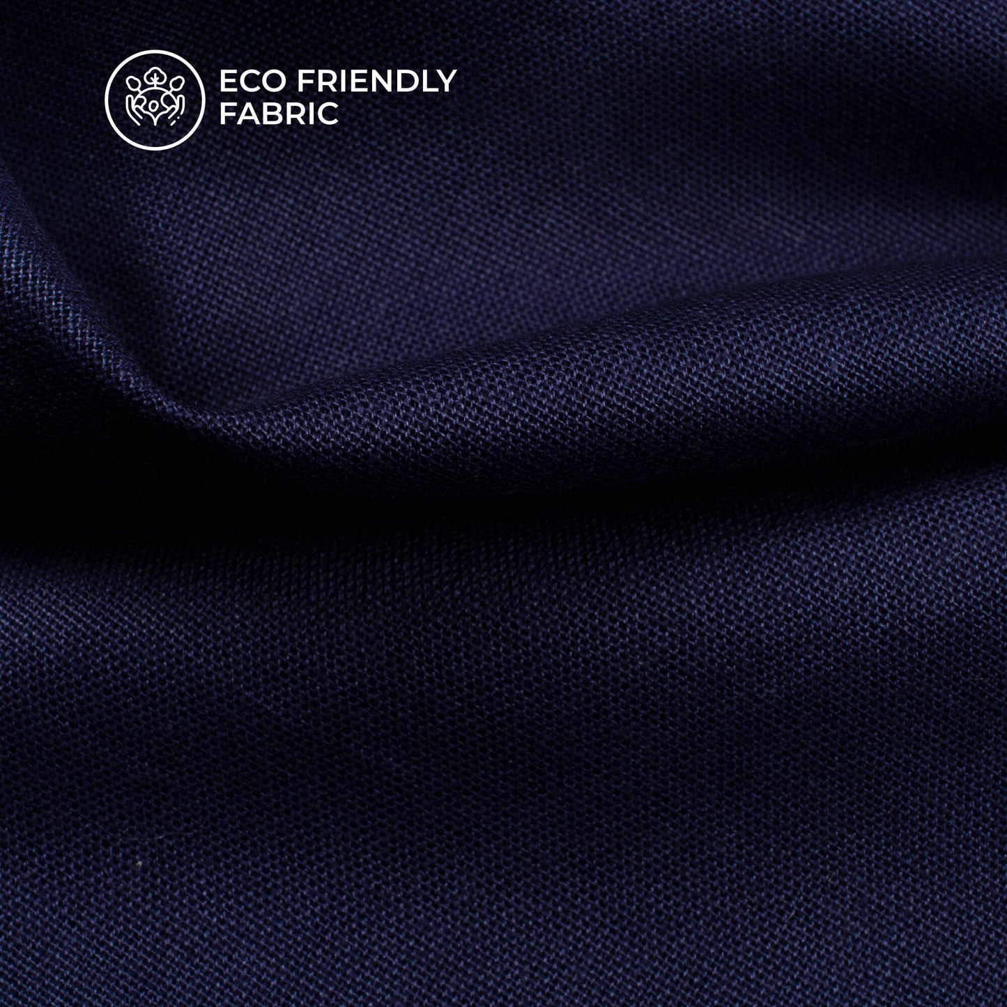 Navy Blue Plain Cotton Flex Fabric