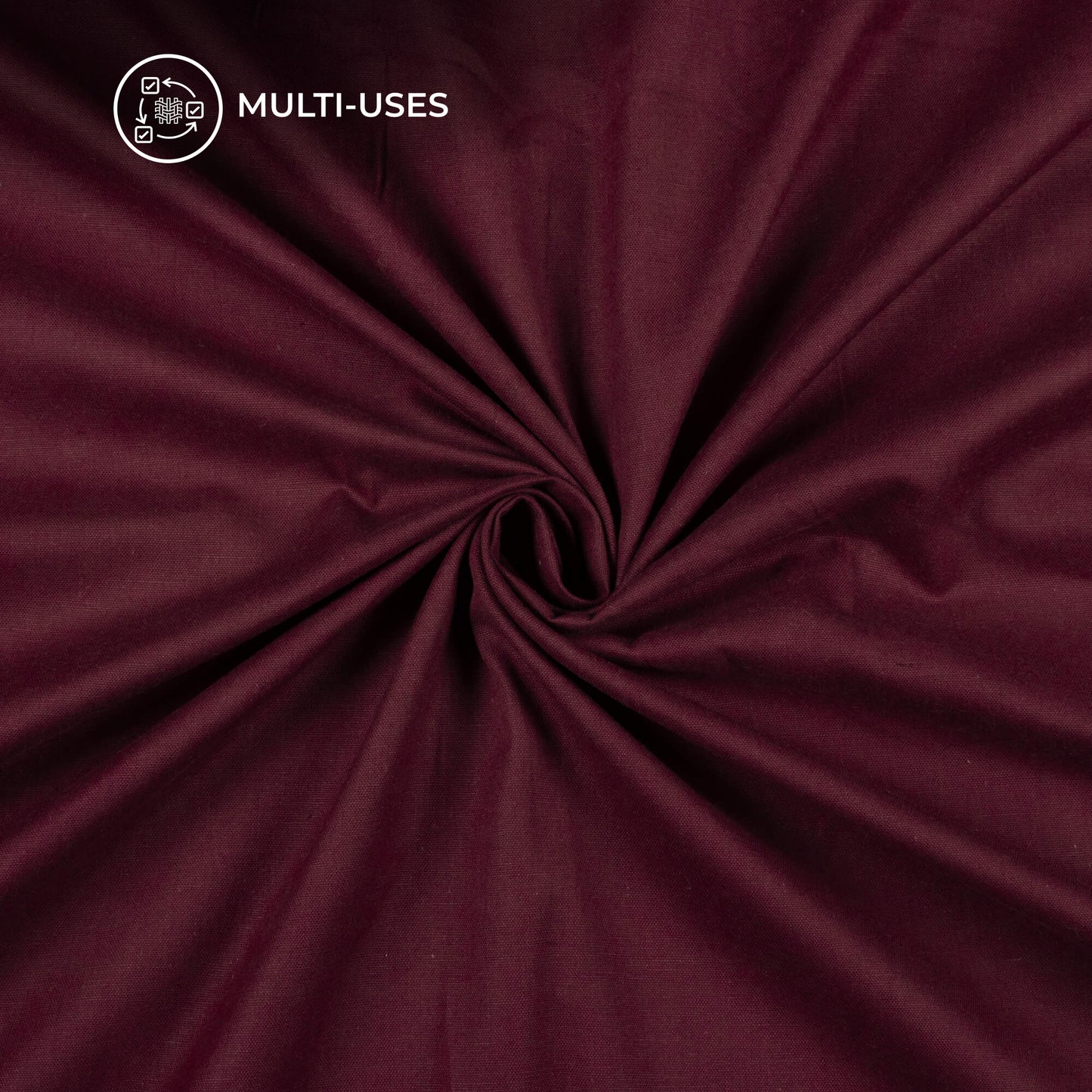 Mahogany Red Plain Cotton Flex Fabric