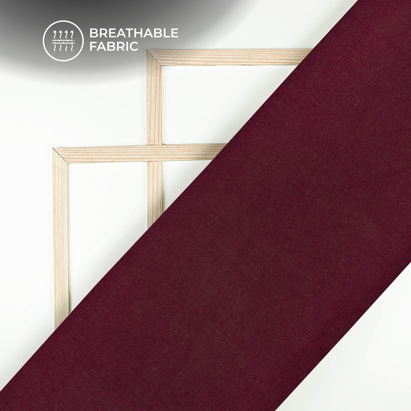 Mahogany Red Plain Cotton Flex Fabric