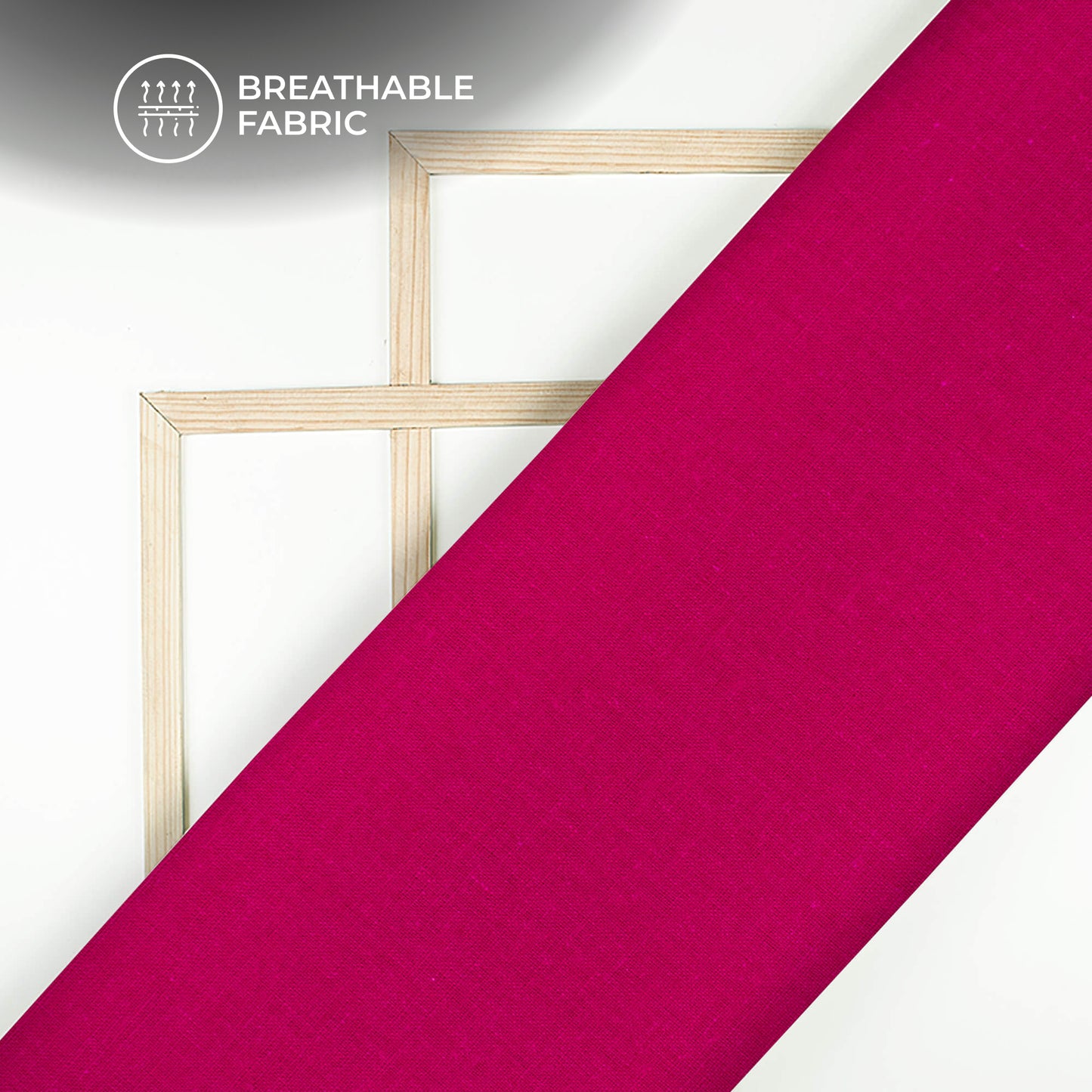 Magenta Pink Plain Cotton Flex Fabric