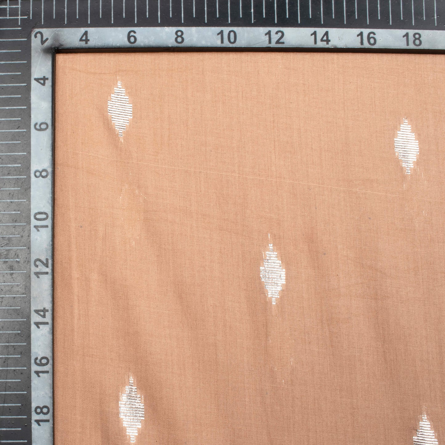 Tortilla Brown And Golden Booti Pattern Plain Cotton Lurex Fabric