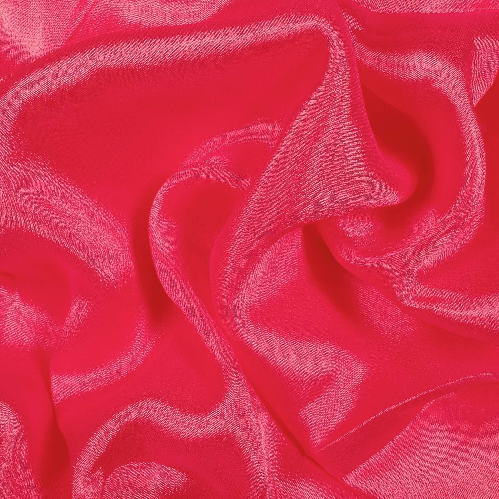 Magenta Pink Plain Pure Chinnon Chiffon Fabric - Fabcurate